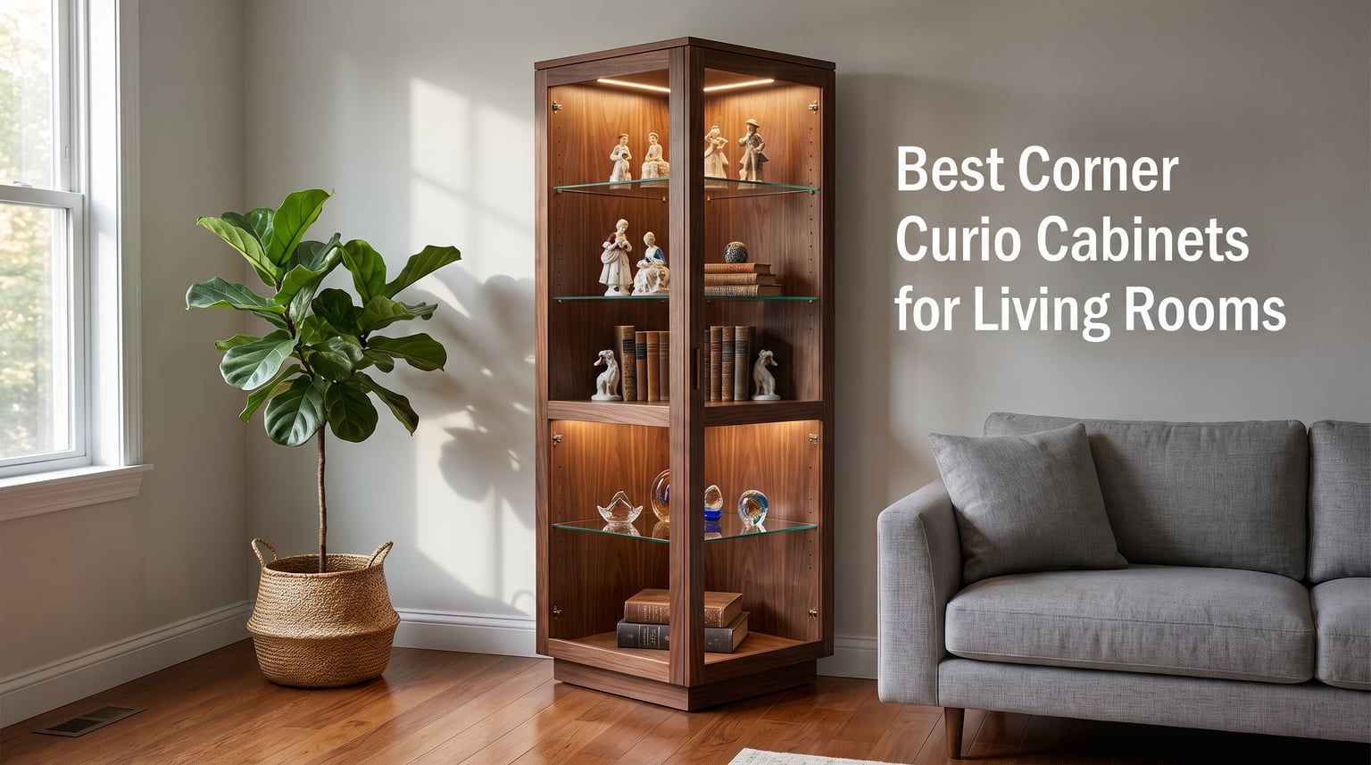 Best Corner Curio Cabinets for Living Rooms