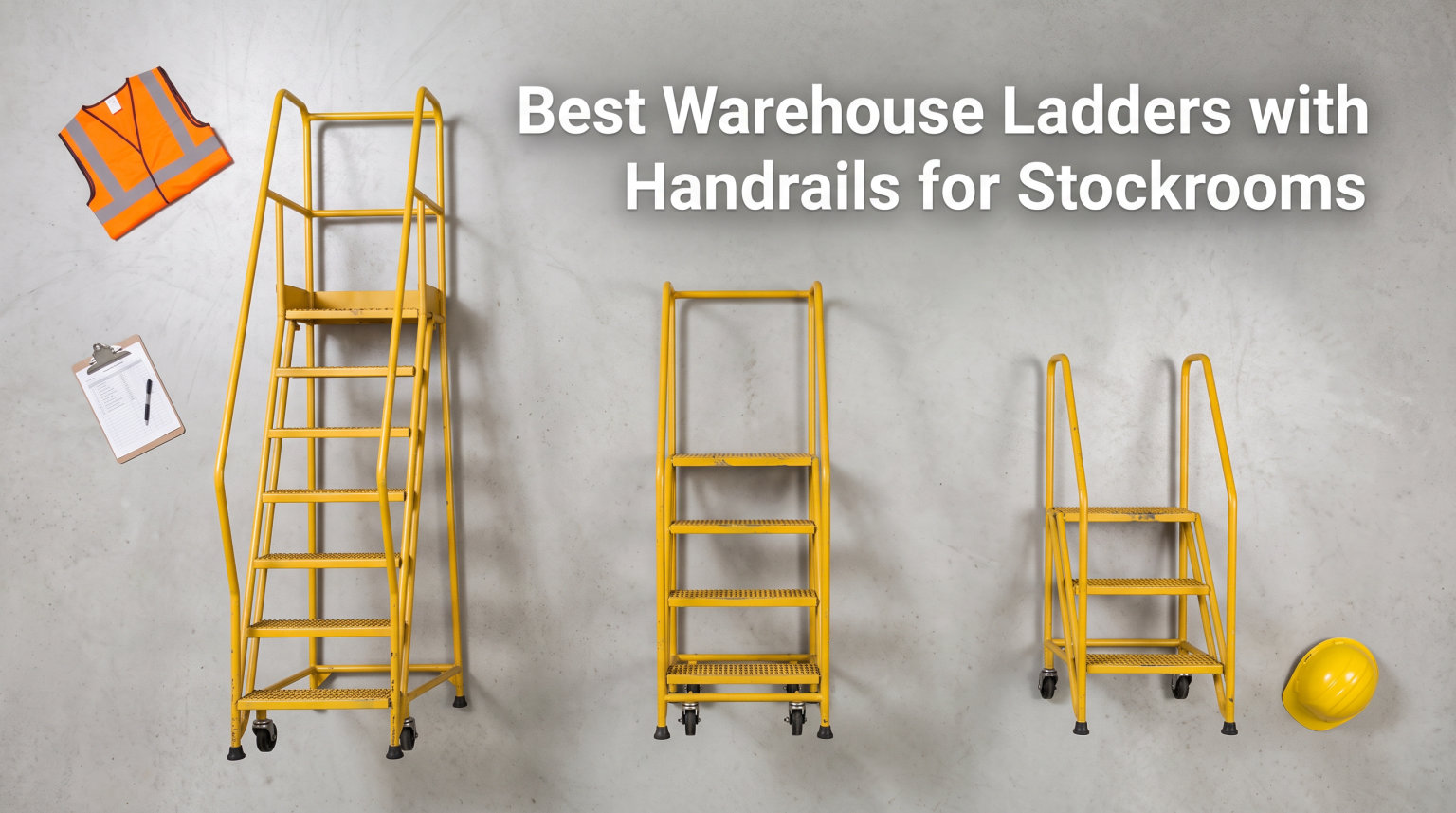 Best Warehouse Ladders with Handrails for Stockrooms