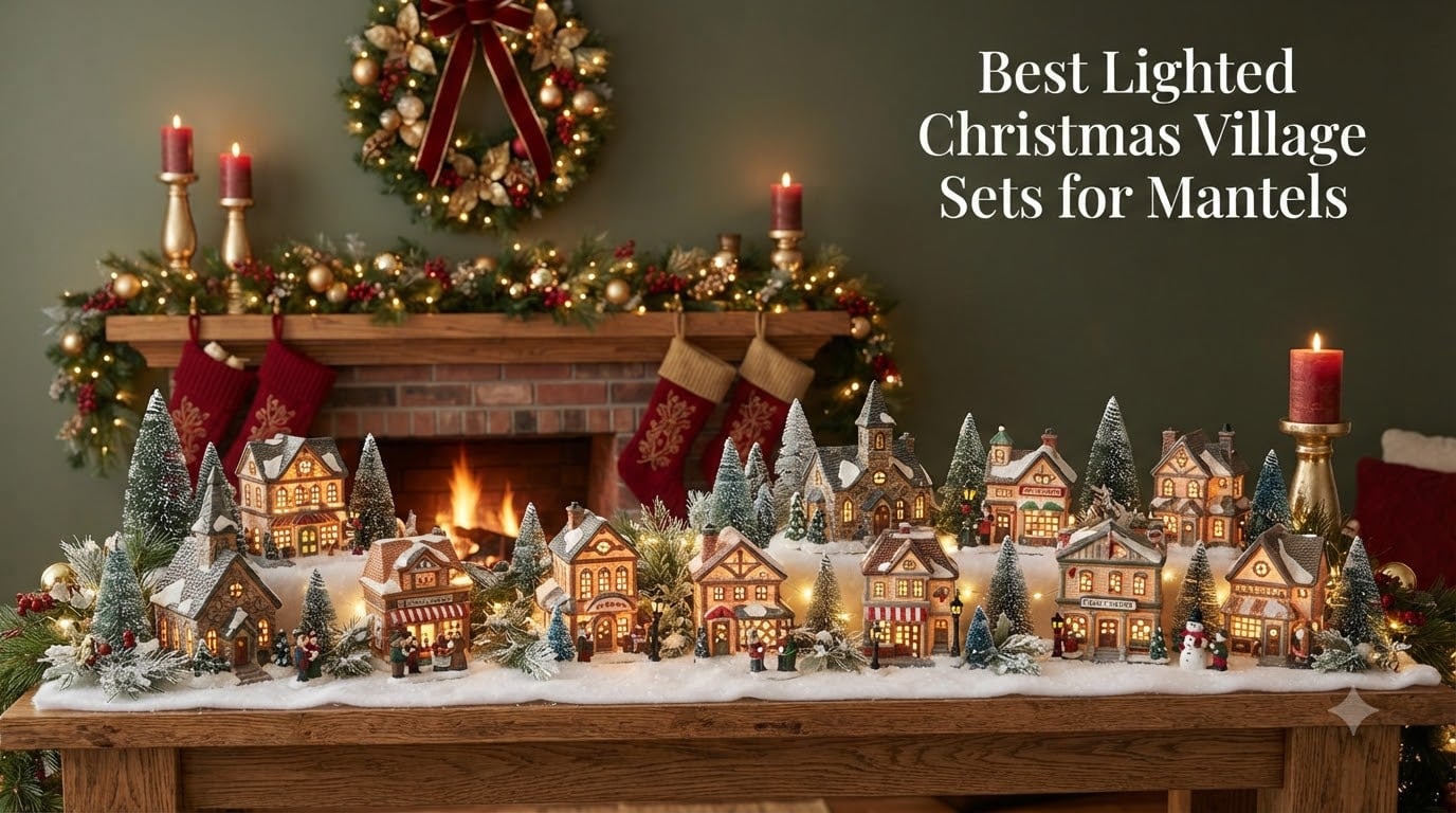 Best Lighted Christmas Village Sets for Mantels