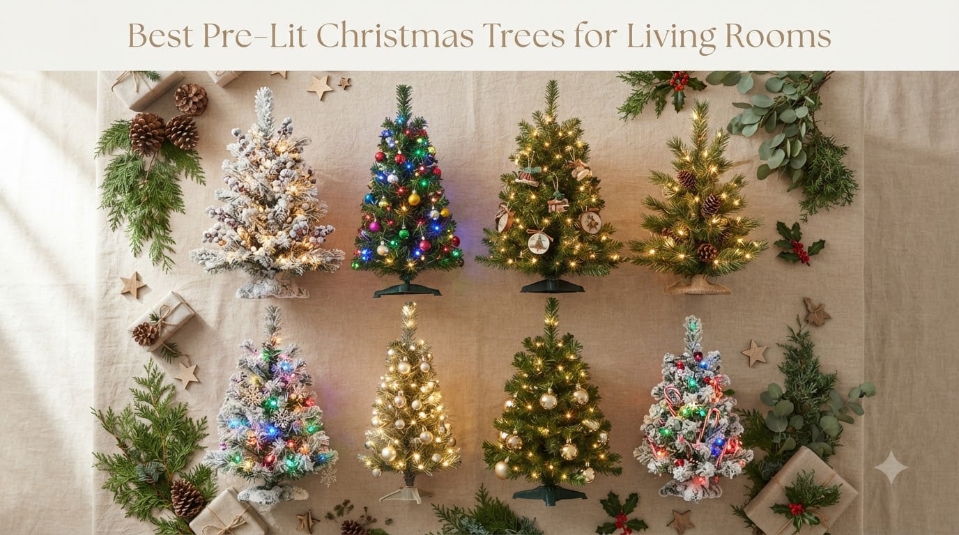Best Pre-Lit Christmas Trees for Living Rooms