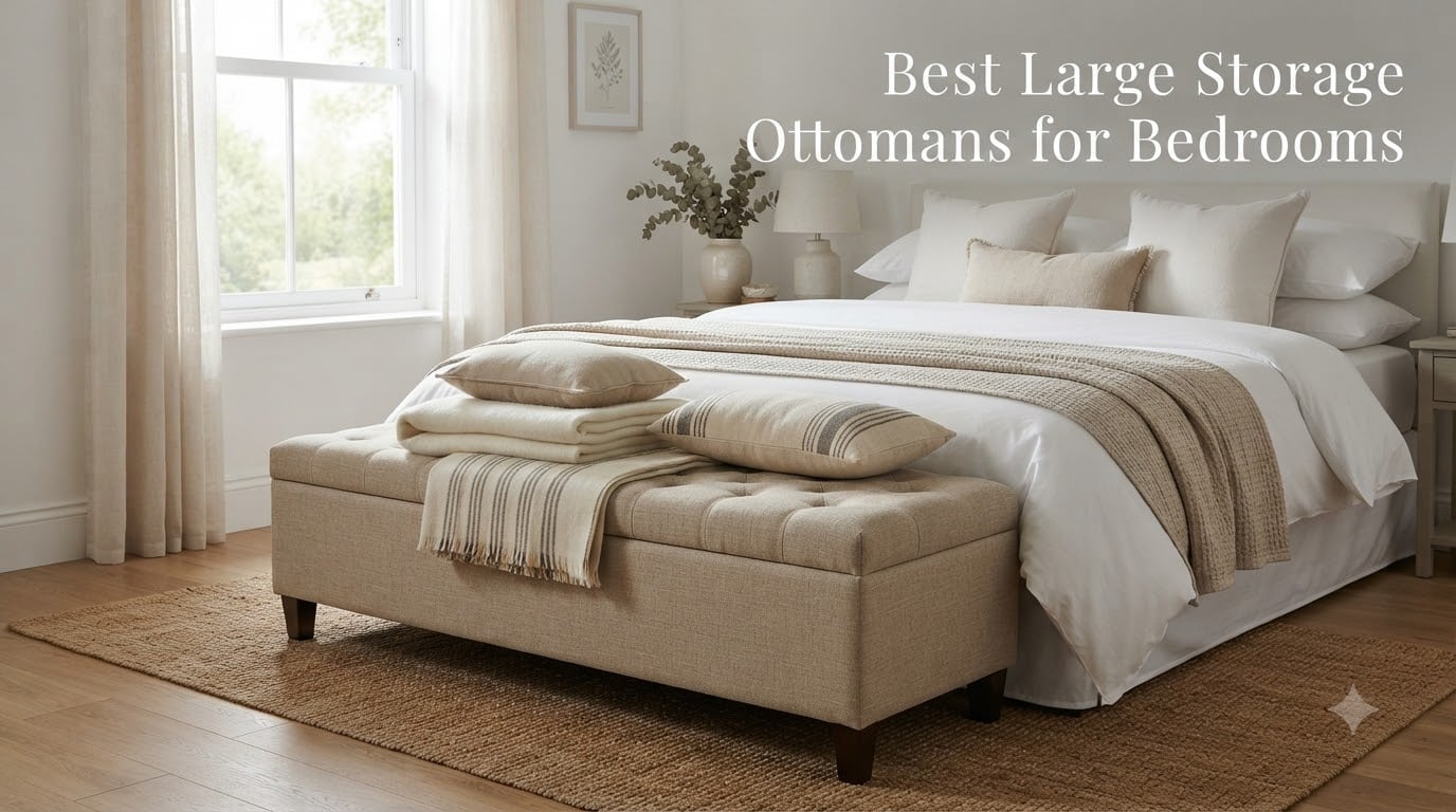 Best Large Storage Ottomans for Bedrooms