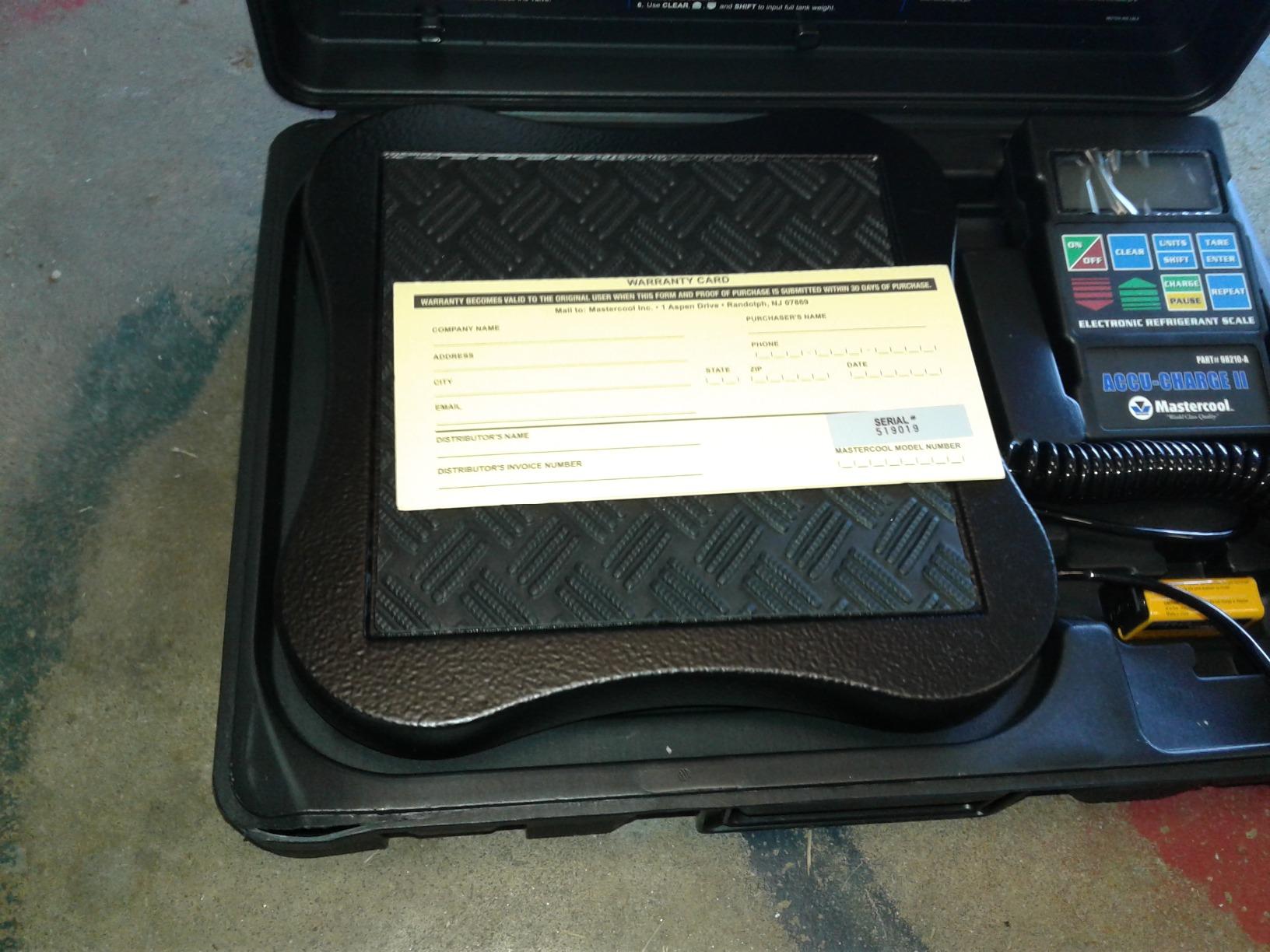 Mastercool 98210-A Accu-Charge II Bluetooth Refrigerant Scale customer photo 1