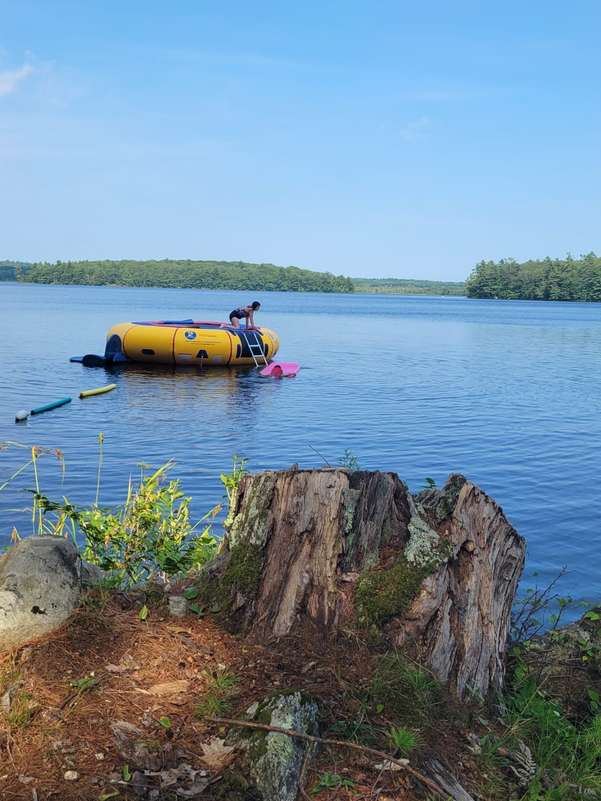 Island Hopper 15' Classic Water Trampoline Yellow for Lake – Commercial-Grade – Steel Frame and Springs for Maximum Bounce – Inflatable Trampoline Includes Ladder, Storage Bag customer photo 1