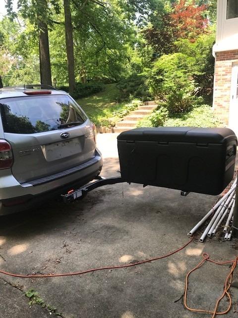 StowAway Max Hitch Cargo Box with Swingaway Frame | Black customer photo 2