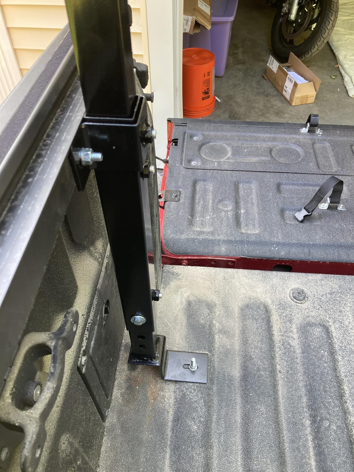 MAXXHAUL Heavy Duty Truck Ladder Rack - Side Mount Alloy Steel, Adjustable 19-34 Inch Arms, 250 lb Capacity, Powder Coat Finish (70233) customer photo 2