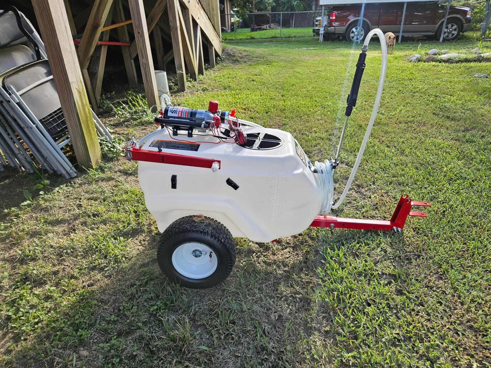 NorthStar 31-Gallon Tow-Behind Boom/Spot Sprayer, 2.2 GPM, 12V, 70 PSI | NSQ on-demand pump, Spring-loaded breakaway boom, Wide-area coverage, Targeted spot application, ATV/lawn tractor towing customer photo 1