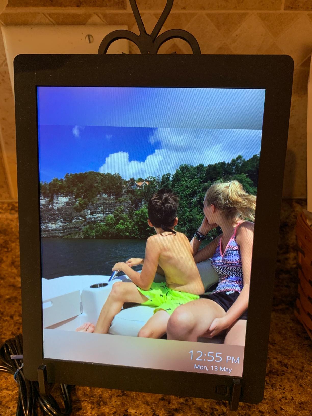 Nixplay Smart Digital Picture Frame I 8 inch I Black I WiFi I Shared Family Playlists I Mobile App, Email I Preload Content for a Gifted Frame customer photo 1