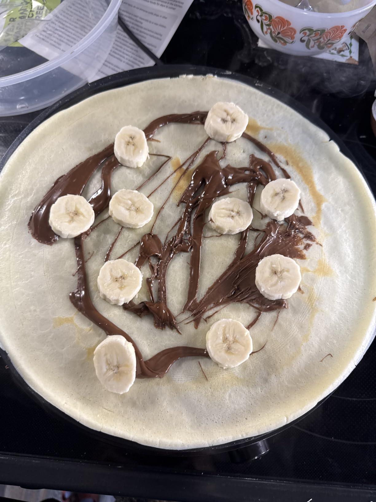 Nutrichef Electric Crepe Maker & Griddle Cooktop - Nonstick 12 Inch Aluminum Hot Plate with LED Indicator Lights & Adjustable Temperature Control - Wooden Spatula & Batter Spreader Included customer photo 2