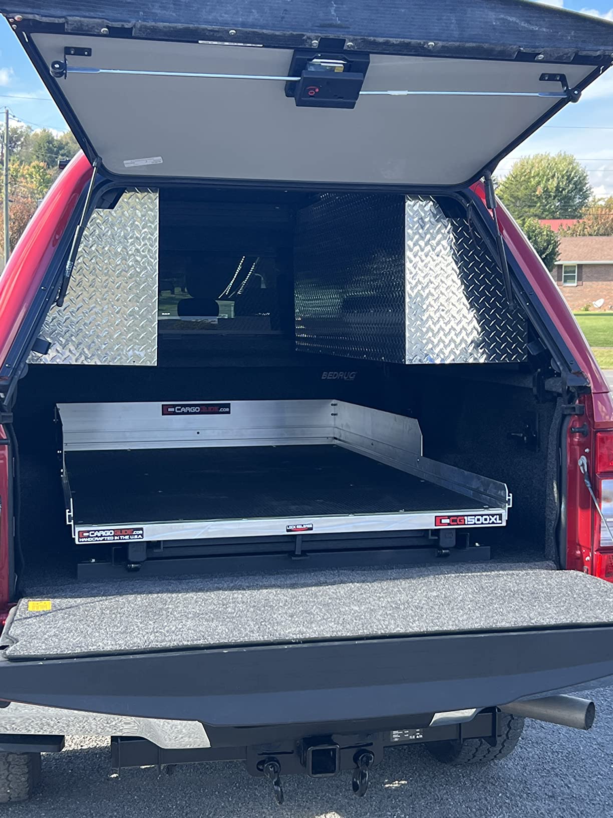 CargoGlide CG1500XL-7548-1500 lb. Capacity 100% Extension Truck, Van and SUV Slide Out Tray - 75