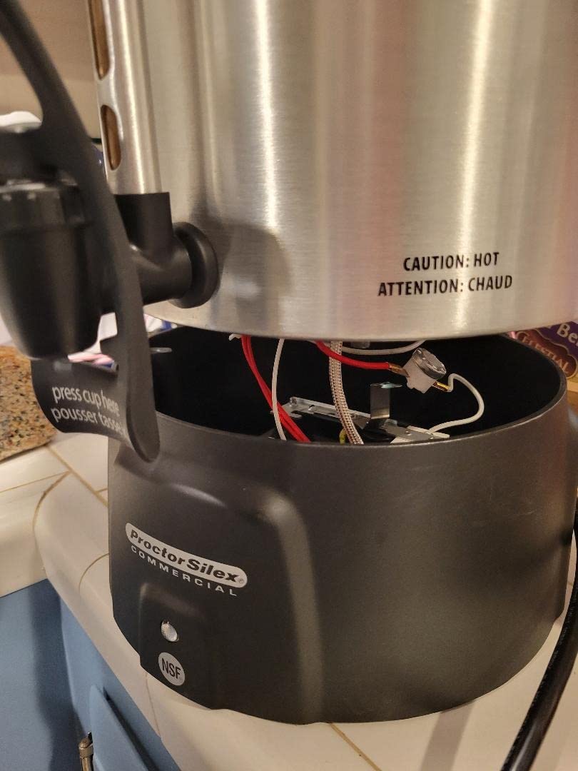 Proctor Silex Commercial 45100R Brushed Aluminum Coffee Urn, 100 Cup Capacity, Fast Brewing, One-Hand Dispensing, Dual Heaters, Commercially Rated, NSF Listed customer photo 1