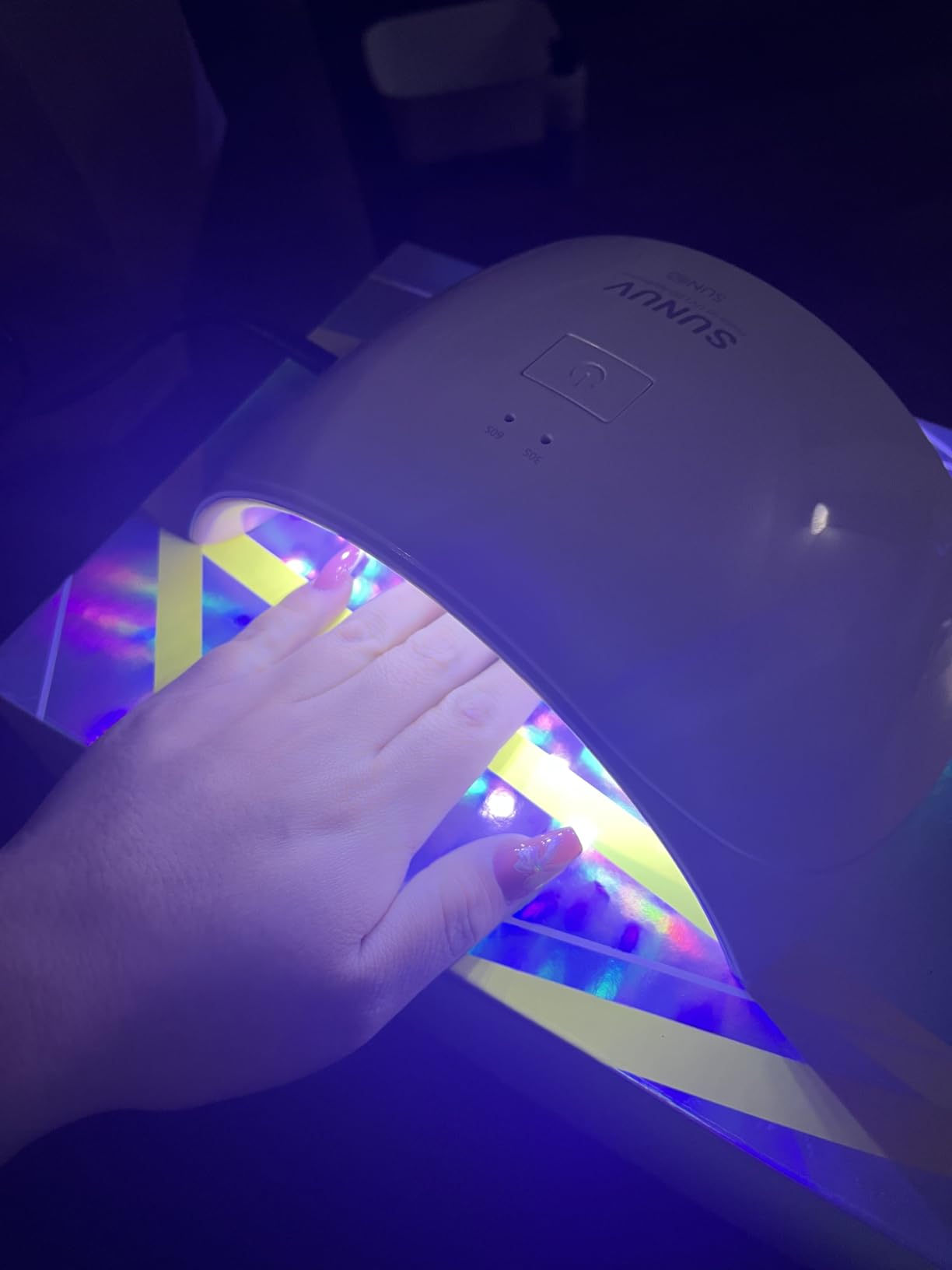 SUNUV UV LED Nail Lamp, UV Light for Gel Nail Polish Dryer SUN9C Pink | Auto Sensor with 2 Times, Portable for Hands & Feet, Fast Curing Lamp for All Gel Polishes, Easy to Use DIY Manicure at Home customer photo 2
