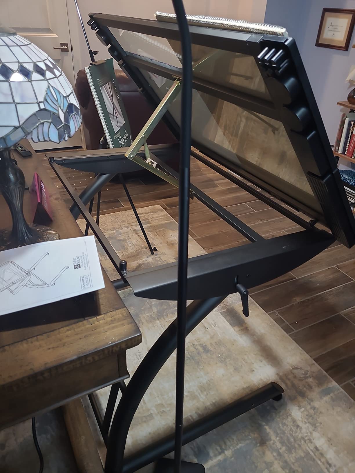 SD Studio Designs Triflex Drawing Table, Sit to Stand Up Adjustable Office Home Computer Desk, 35.25
