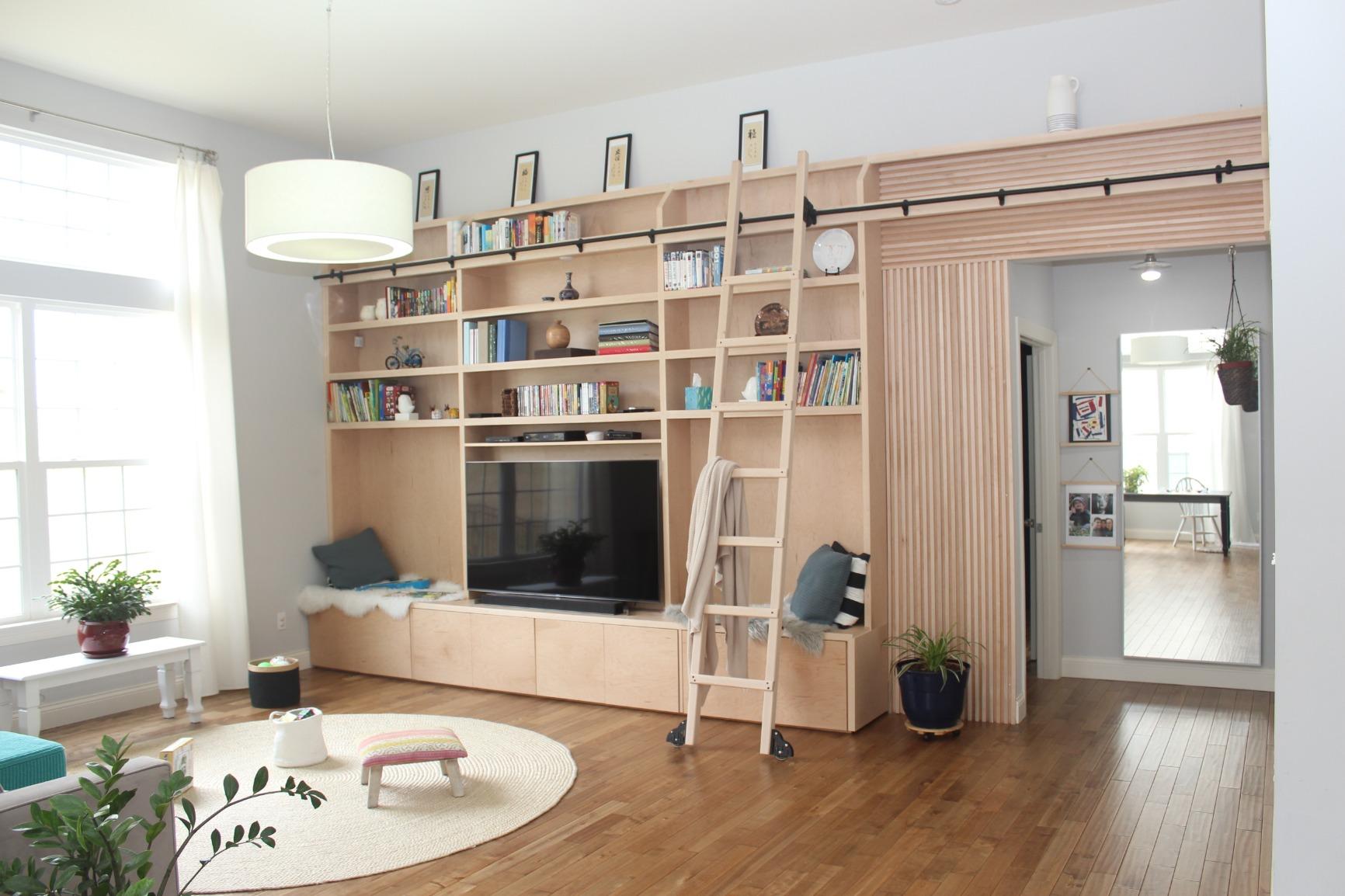 Serene Rolling Ladder Hardware Library Sliding Ladder Hardware Kit with 39'' (1000mm) Round Track/Rail customer photo 1