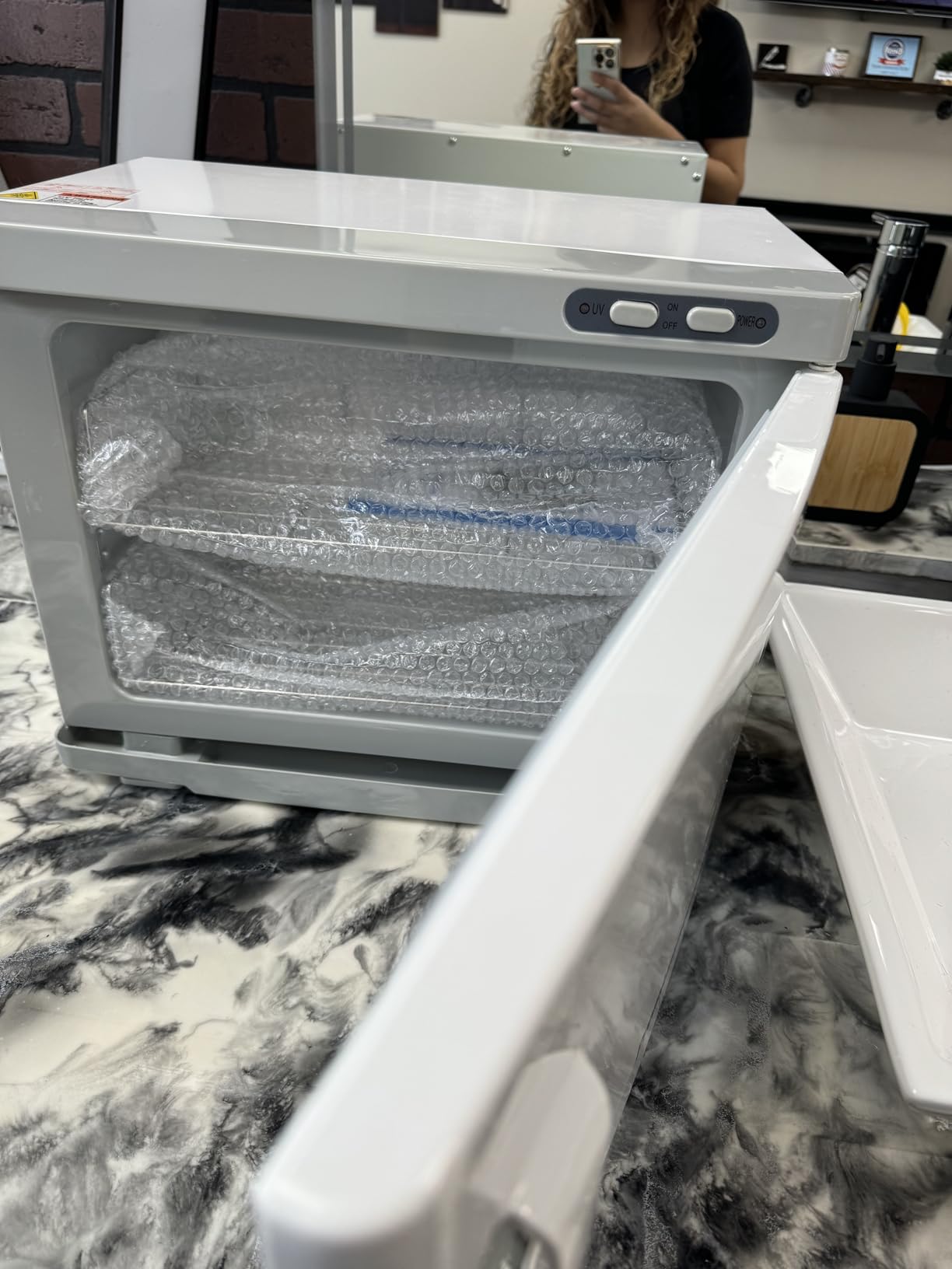 ForPro Professional Collection Premium Hot Towel Warmer, 23L Extra Large Capacity, Two Stainless Steel Racks, White customer photo 1
