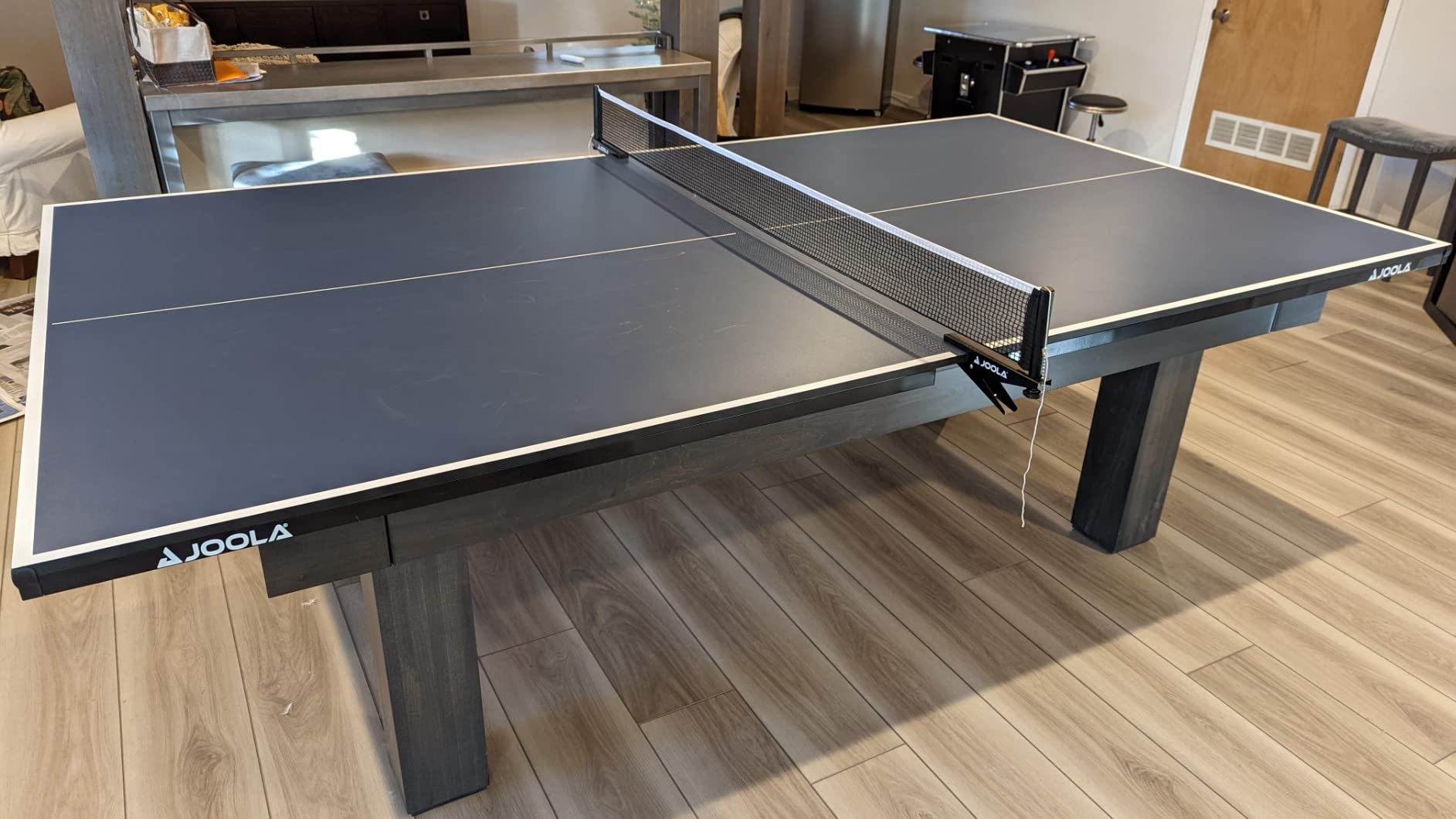 JOOLA Ping Pong Conversion Top with Net Set for Billiard and Pool Tables - Regulation Top Converts Billiards into Ping Pong Table - Steel Frame Option customer photo 2