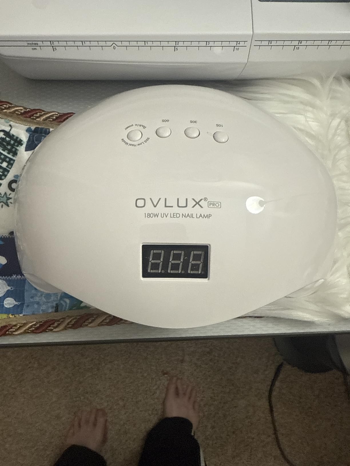 OVLUX 180W UV LED Nail Lamp Professional - Fast Gel Nail Dryer with 57 LEDs, LCD Countdown, Auto Sensor & Low Heat Mode, UV Light for Gel Nails, Salon & Home, Nail Buffer & File Set customer photo 1