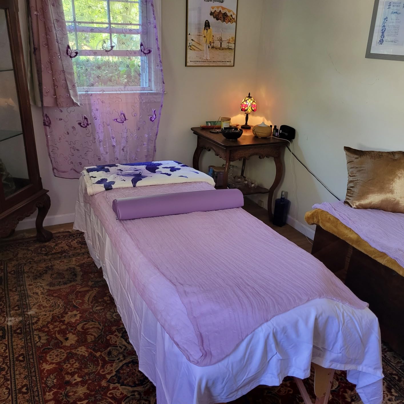 Saloniture Professional Portable Massage Table with Backrest - Pink customer photo 1