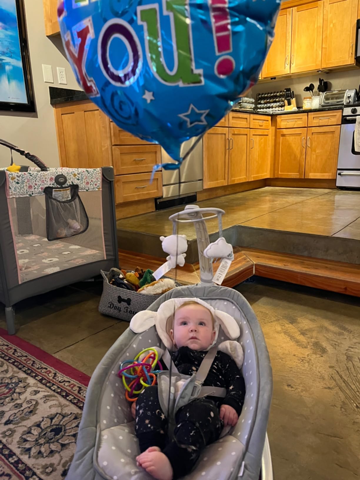 Ingenuity 2-in-1 Lightweight Infant to Toddler Rocker and Baby Bouncer - Tummy Time Mat, Vibrations & Sounds, 0-30 Months Up to 40 lbs (Cuddle Lamb) customer photo 2