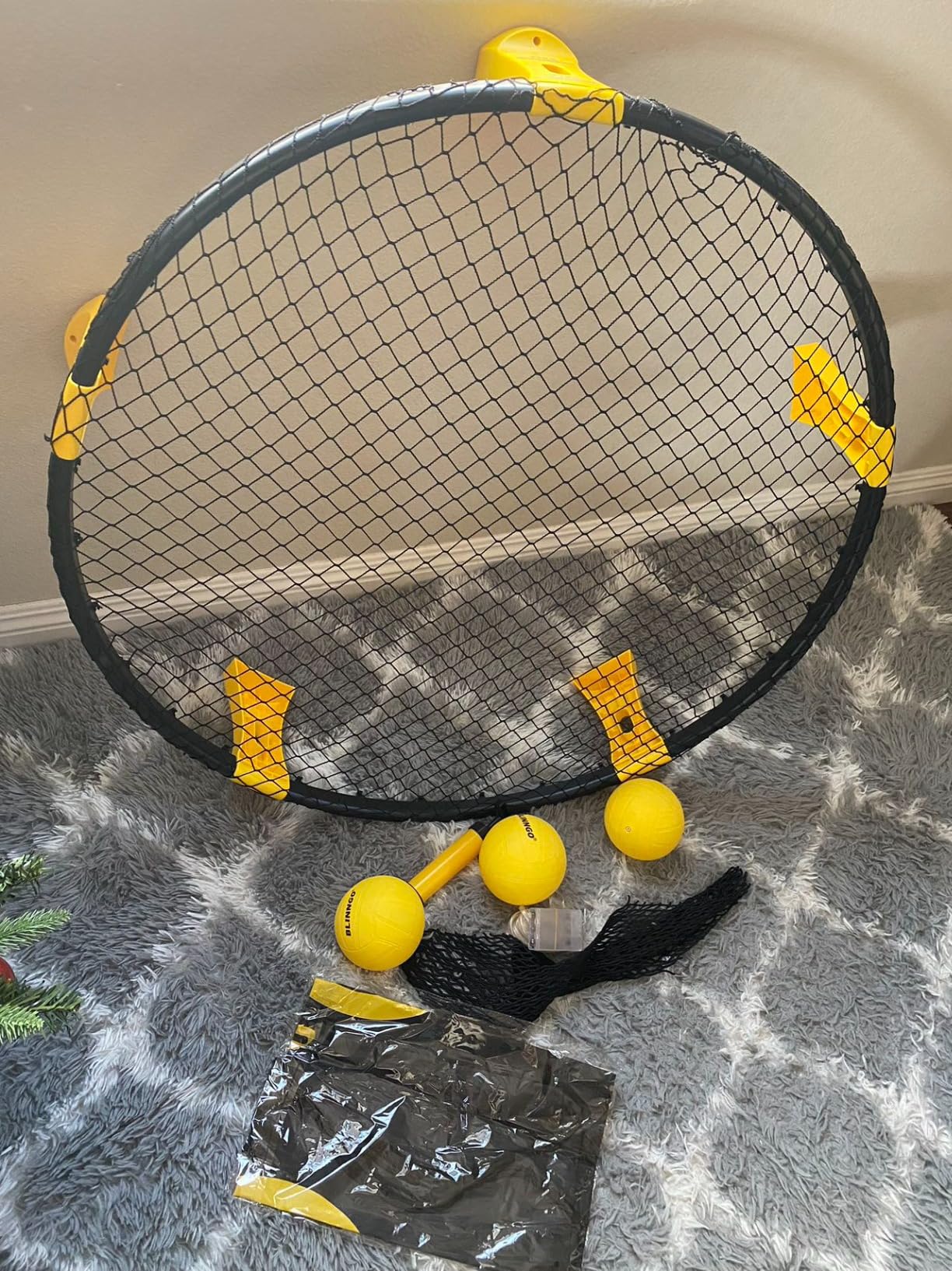 Roundnet Game Set with 3 Balls and Strip Light (ONLY for Pro Kit) - Roundnet Game for Outdoor Indoor Lawn Beach Backyard and Park customer photo 2