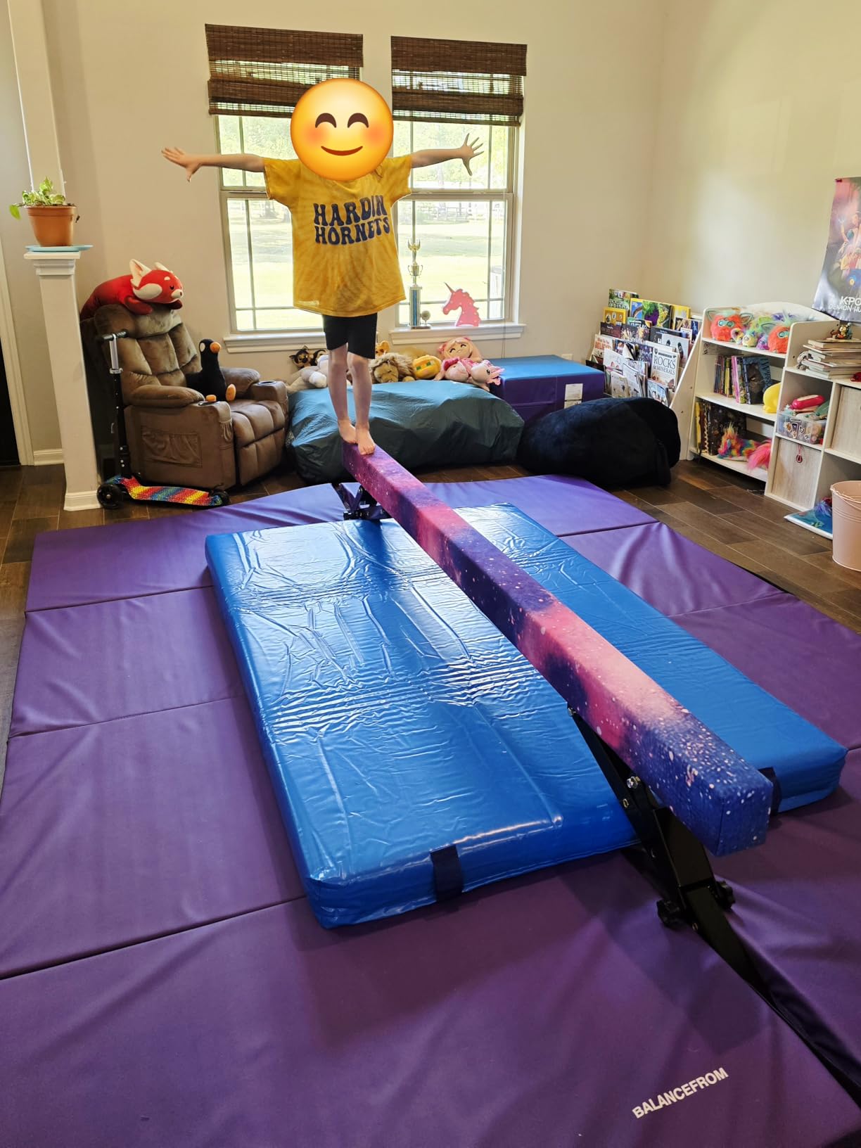 Marfual Adjustable Gymnastic Balance Beam for Kids of All Gymnastic Levels | 8 Ft Beam, Adjustable Height,Gymnastic Training Beam For Teenager, Gymnastic Equipment For Athlete Home And Gym Club Use customer photo 1