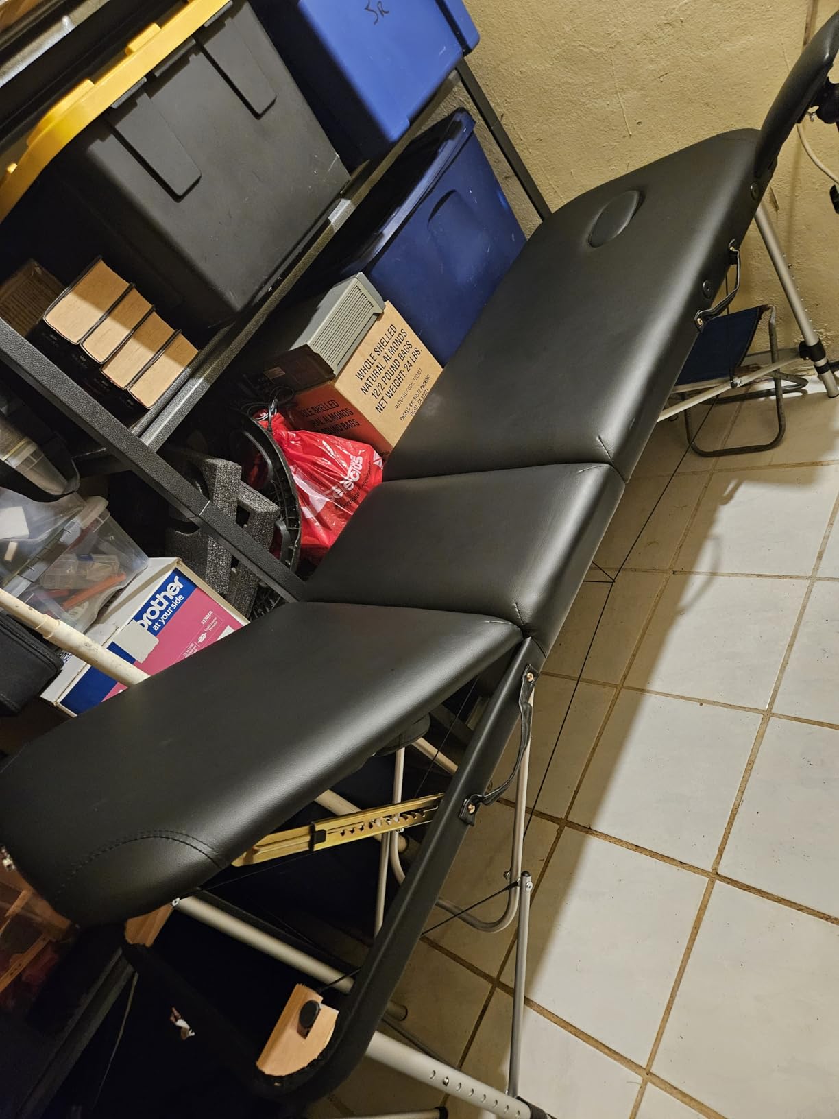Yaheetech Portable Folding Massage Table Adjustable Lash Tattoo Bed Black | 28in Wide, Foam-Padded PVC Leather on Heavy-Duty Aluminum Frame, Folds for Transport, Adjustable for Salon or Home Use customer photo 2