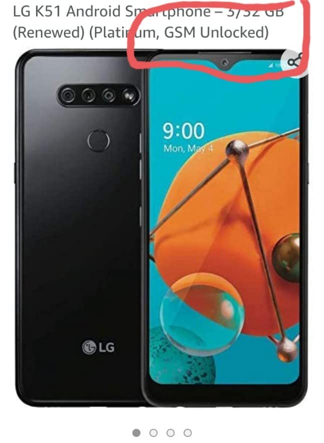 LG K51 Android Smartphone - 3/32 GB (Renewed) (Platinum, GSM Unlocked) customer photo 1
