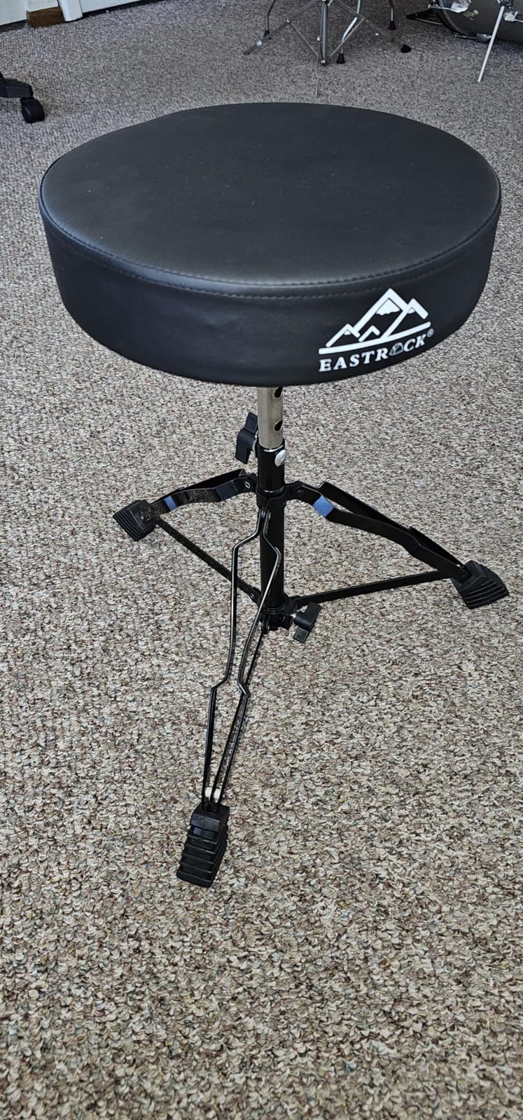 EASTROCK Drum Throne, Padded Drum Seat Drumming Stools with Anti-Slip Feet for Adults and Kids Drummers (Dark Black) customer photo 2
