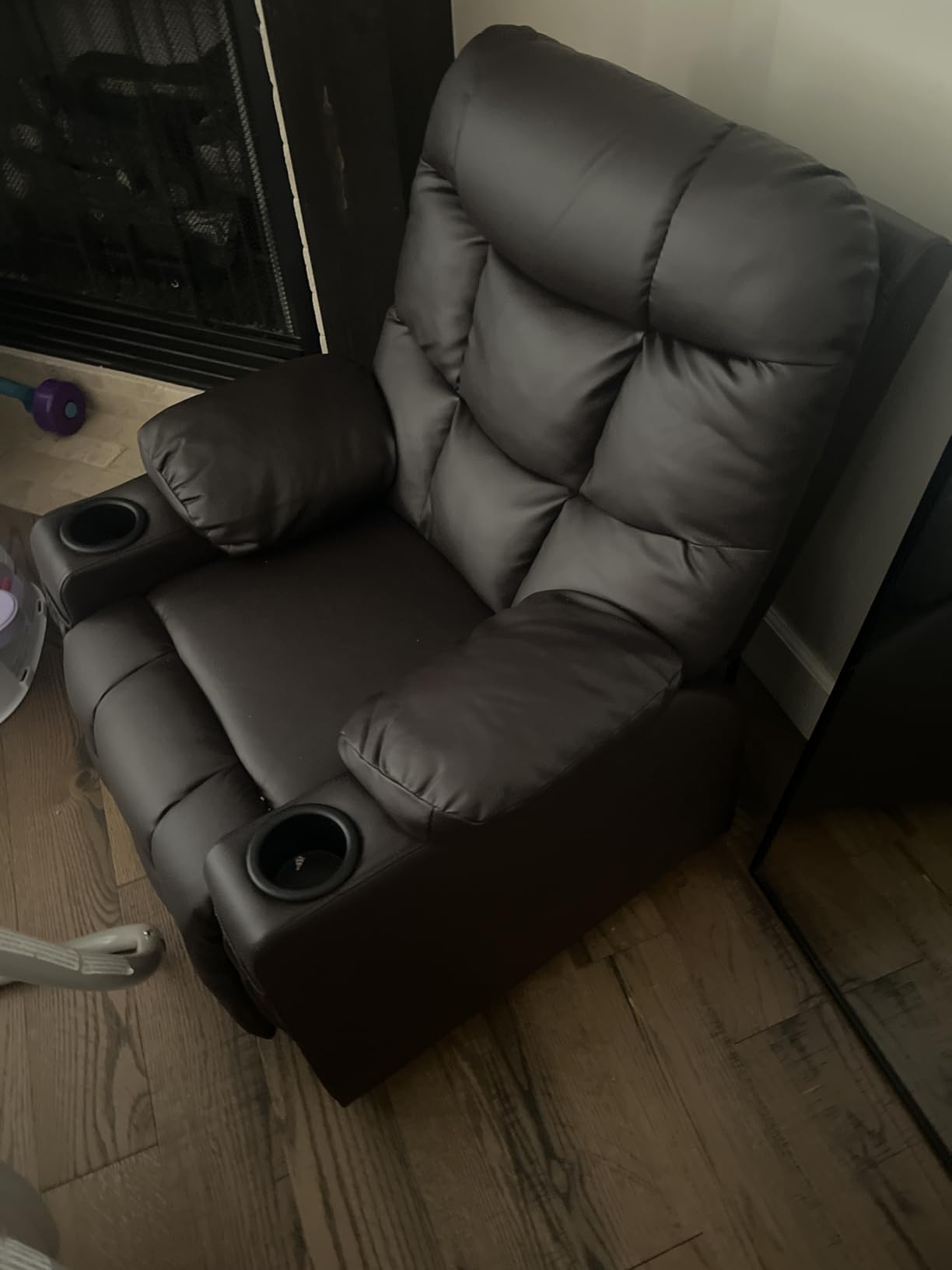 Costzon Kids Recliner Chair with Cup Holder, Adjustable Lounge Chair w/Footrest & Side Pockets for Children Boys Girls Room, Ergonomic Toddler Furniture Sofa, Kids Recliner (Grey) customer photo 1