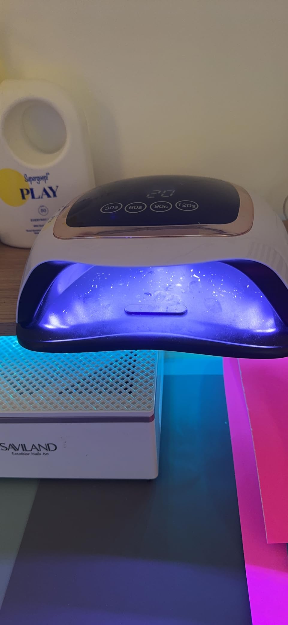 UV Nail Lamp, 180W LED Nail Dryer for Gel Polish, Touch Screen, 42 Beads | Auto Sensor Curing Light with LCD Display and 4 Timer Settings, Fast, Even Curing for Salon Use and Home DIY Manicure customer photo 2
