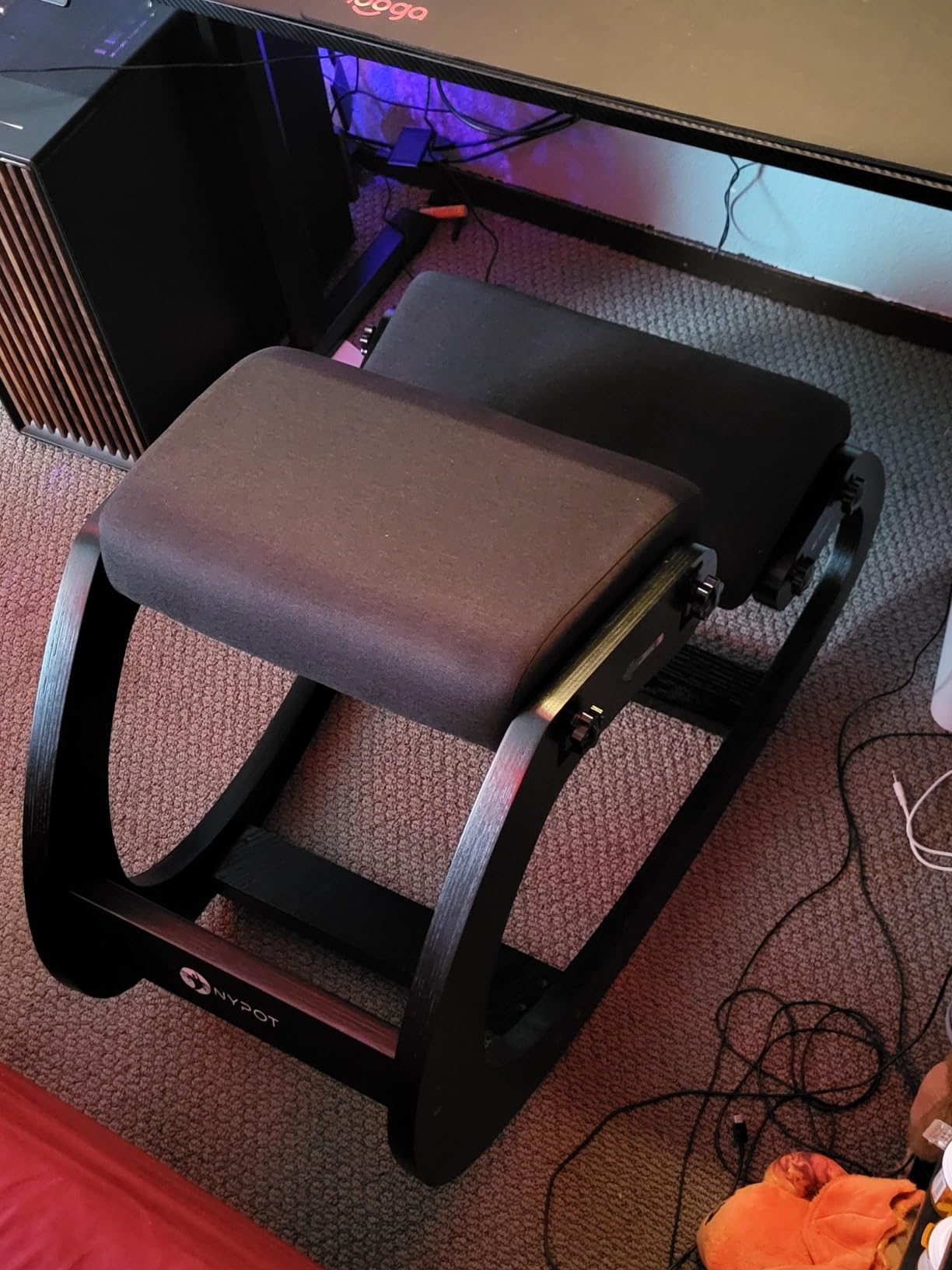 Ergonomic Kneeling Chair with Adjustable Seats - Knee Chair for Posture Correction & Kneel Rocking Stool for Desk - Back Pain Relief for Home and Office, Supports 250 pounds - 5 Years Warranty customer photo 2