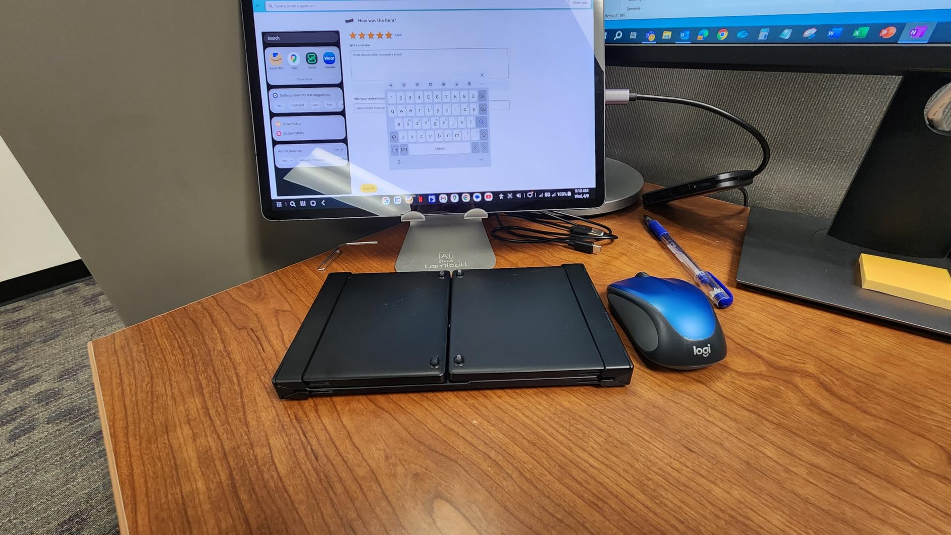 ProtoArc XK01 Full-Size Foldable Bluetooth Keyboard for Travel, Black | 105 keys, number pad, 3-device Bluetooth 5.1 switching, USB-C charging customer photo 2