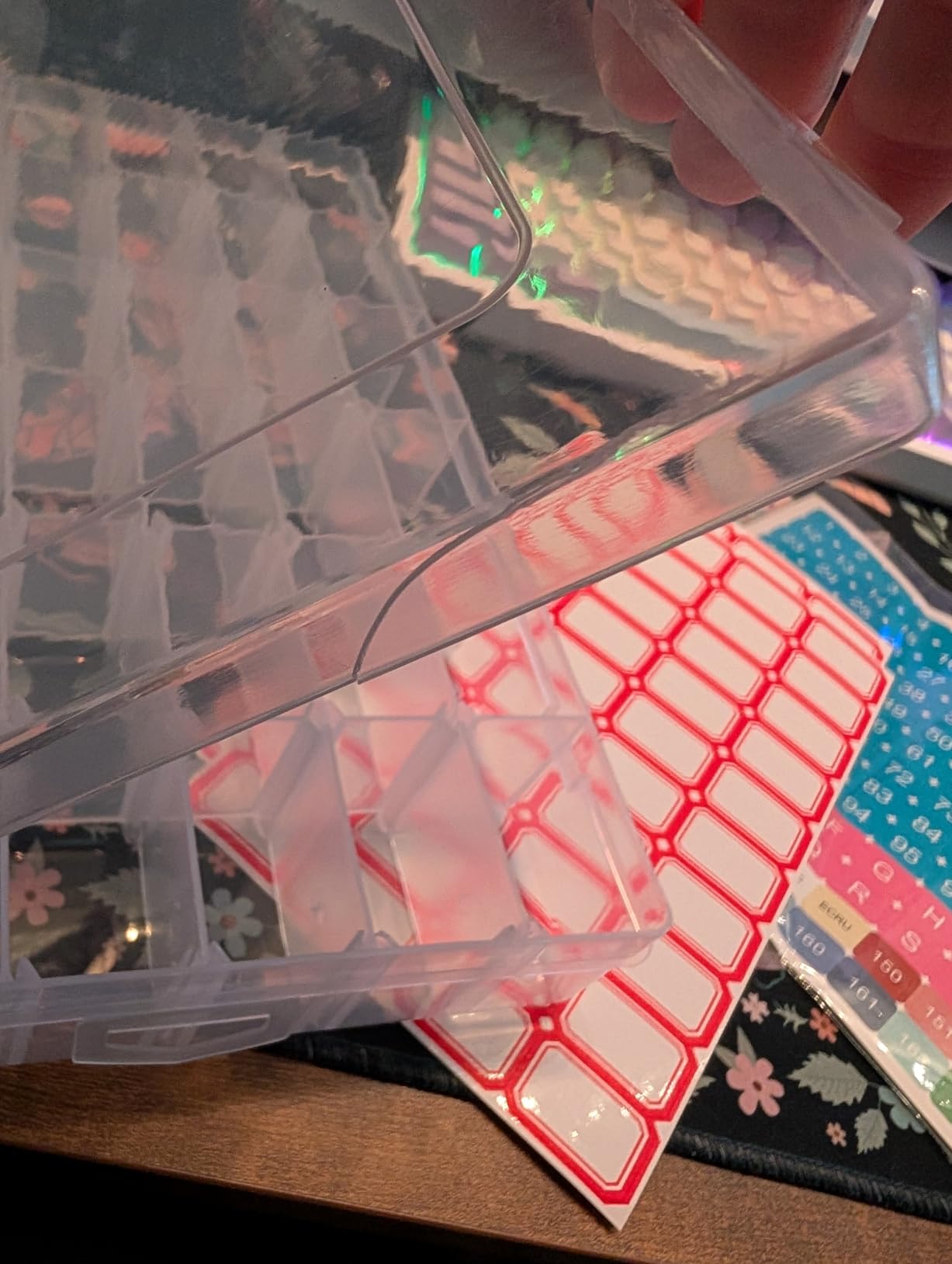 Budreu 4pack 36 Grids Plastic Clear Organizer Box Bead Storage Containers with Adjustable Dividers for Craft Jewelry Fishing Tackles Parts Storage with 4 Sheets Label Stickers customer photo 1