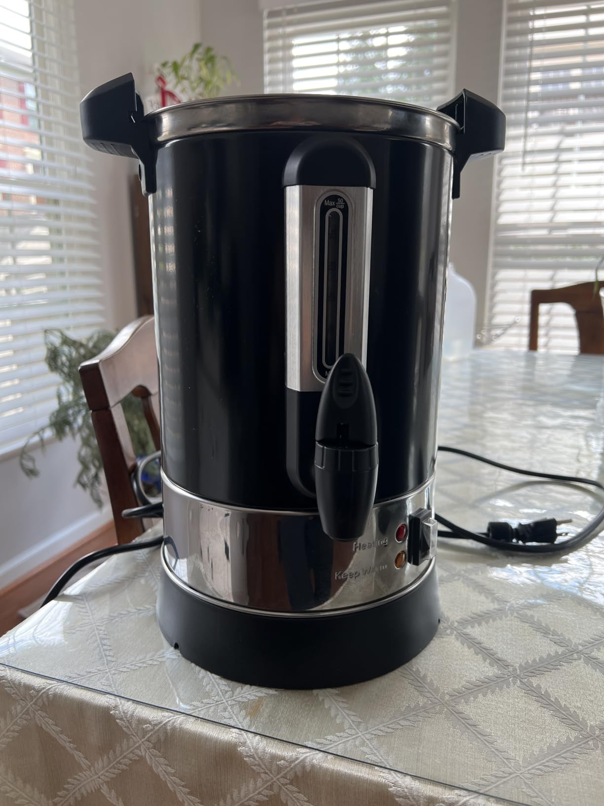 Zulay Kitchen 50 Cup Coffee Urn Commercial Coffee Maker, Hot Water Urn - Large Coffee Maker With Double-Wall Stainless Steel, Quick Brew, Stays Hot for Tea & Beverage at Events & Catering - Silver customer photo 1