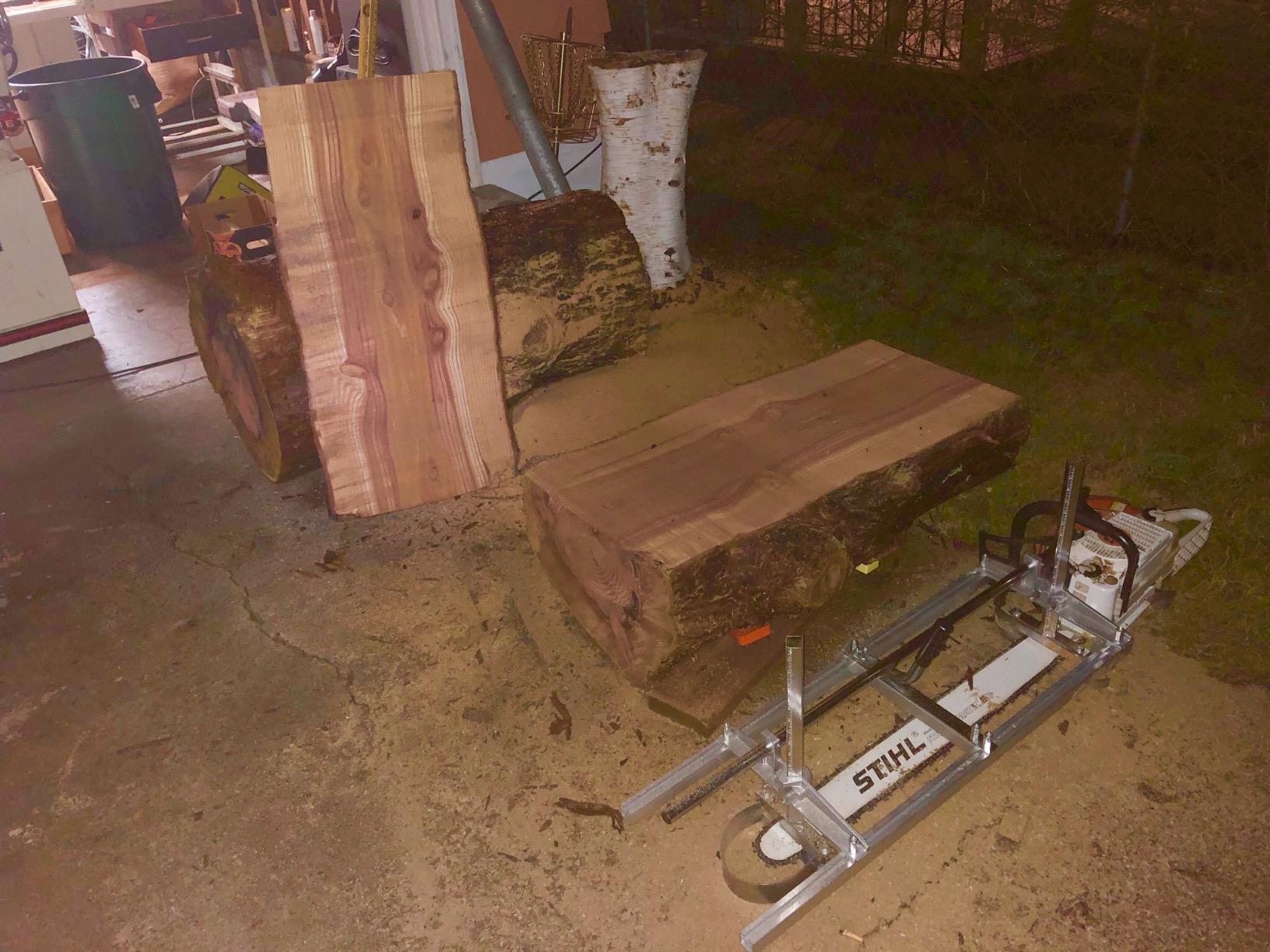 Portable Chainsaw Mill 36 Inches Planking Milling Bar Size 14 Inches to 36 Inches, with 9Ft Rail Mill Guide System customer photo 2