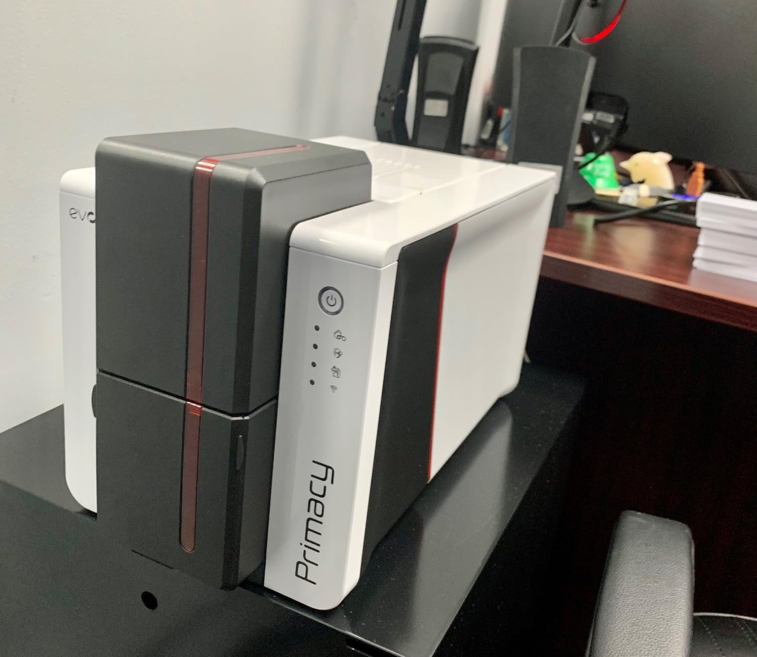 Evolis Primacy 2 Dual Sided Card Printer & Supplies Bundle (PM2-0025-A) | Supplies Included, color ribbon, 100 blank cards and card Imaging card design software customer photo 1