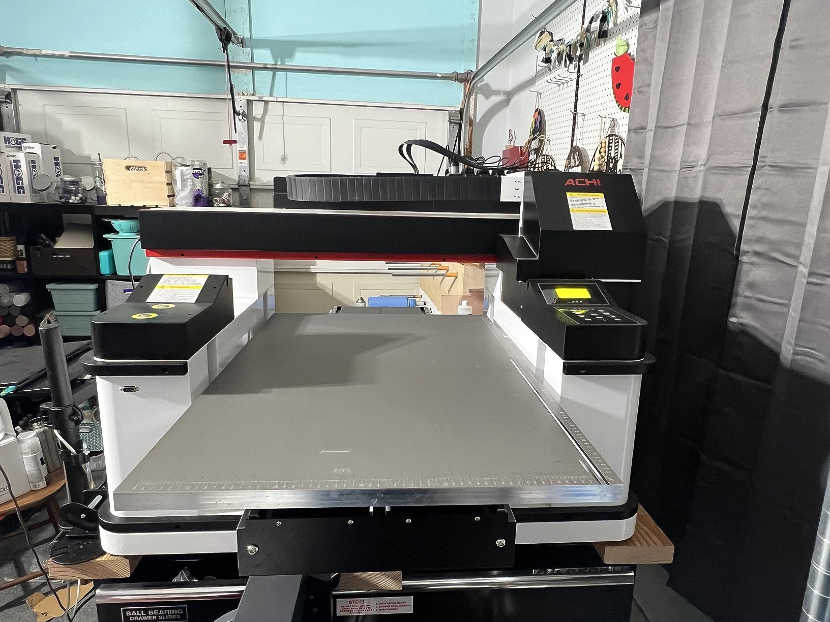 US Stock 6090 UV Printer Ovsuqu Flatbed Varnish UV Printer Working Area 23.6x35.4 inches with 3pcs Printhead for Phone Case Acrylic (UV 6090 with 3pcs XP600) customer photo 1