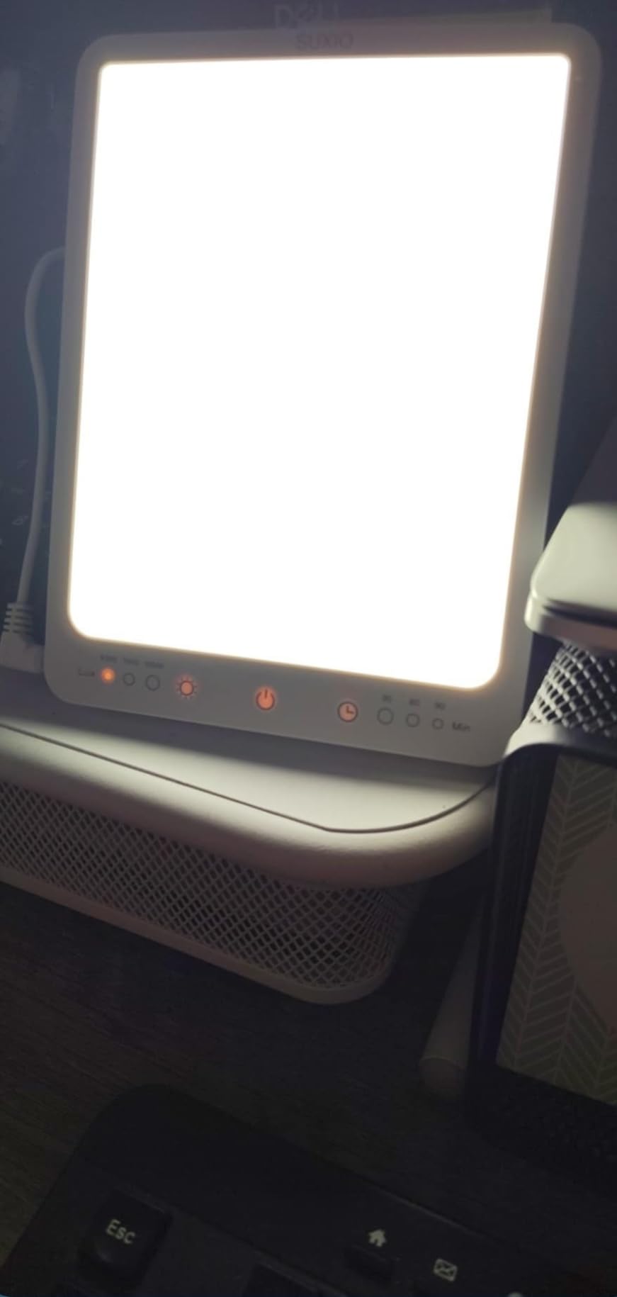 SUXIO Light Therapy Lamp - 10000 Lux Therapy Light, 3 Timing & Mode Happy Lamp, Touch Control Daylight Lamp with Memory Function, Portable Light Therapy Box for Home/Office Use As Lift Mood customer photo 1