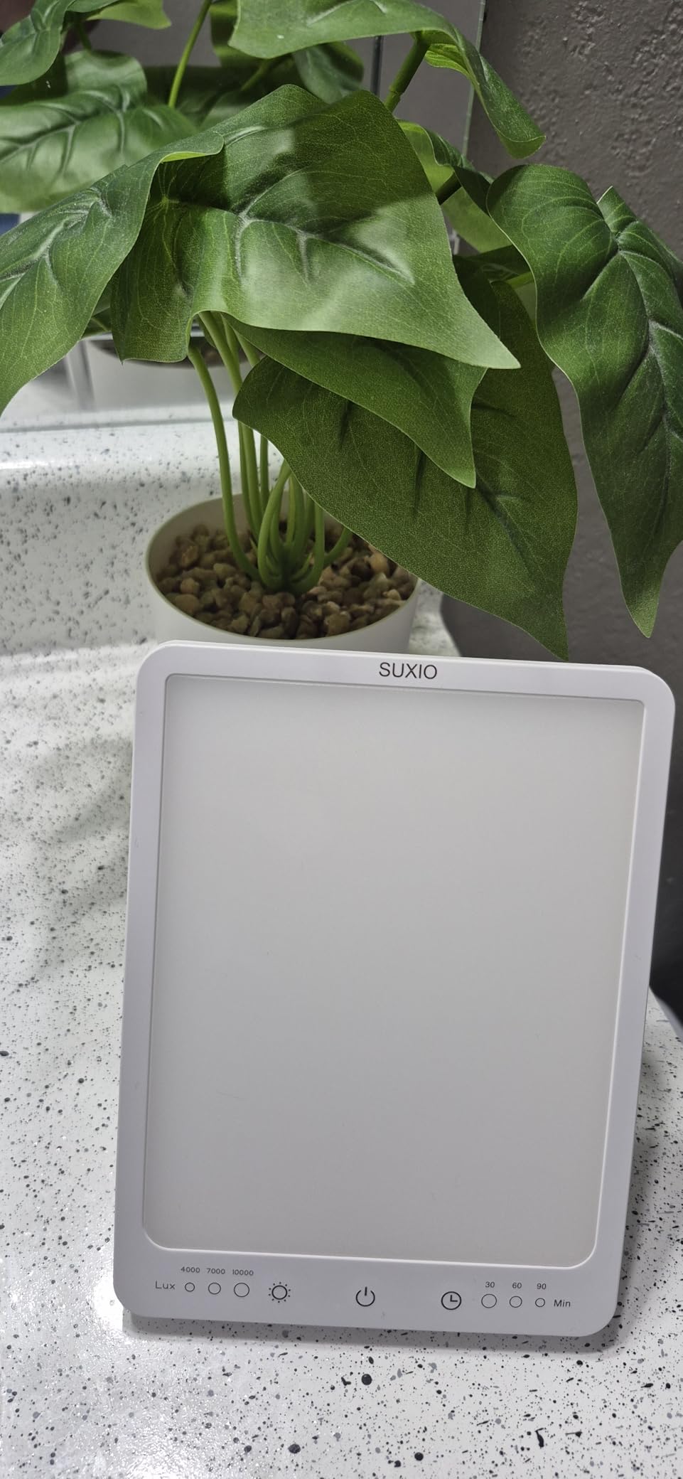 SUXIO Light Therapy Lamp - 10000 Lux Therapy Light, 3 Timing & Mode Happy Lamp, Touch Control Daylight Lamp with Memory Function, Portable Light Therapy Box for Home/Office Use As Lift Mood customer photo 2