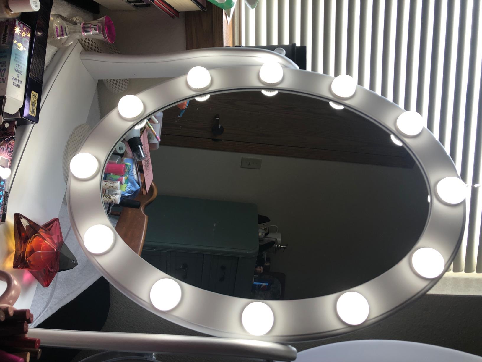 LUXFURNI Vanity Mirror with Lights, 24.5