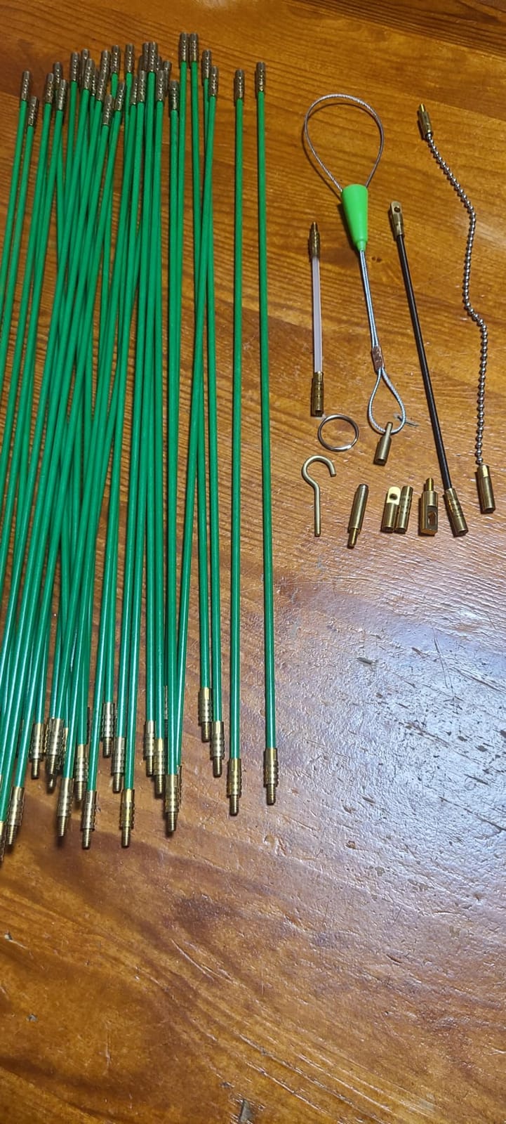 FTIHTRY 45FT Fiberglass Running Electrical Wire Cable Glow Rods Wire Pulling, Fish Rods Electrical Kit with 8 Different Attachments and Fish Tape Wire Puller Kit customer photo 2