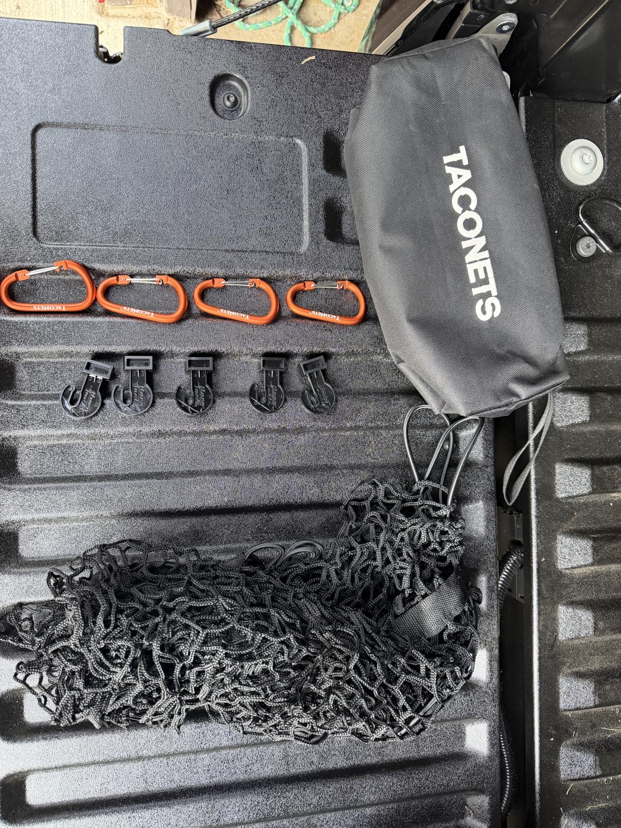 Three Pocket Cargo Net for 2005-2026 Toyota Tacoma - Patented Truck Bed Organizer customer photo 1