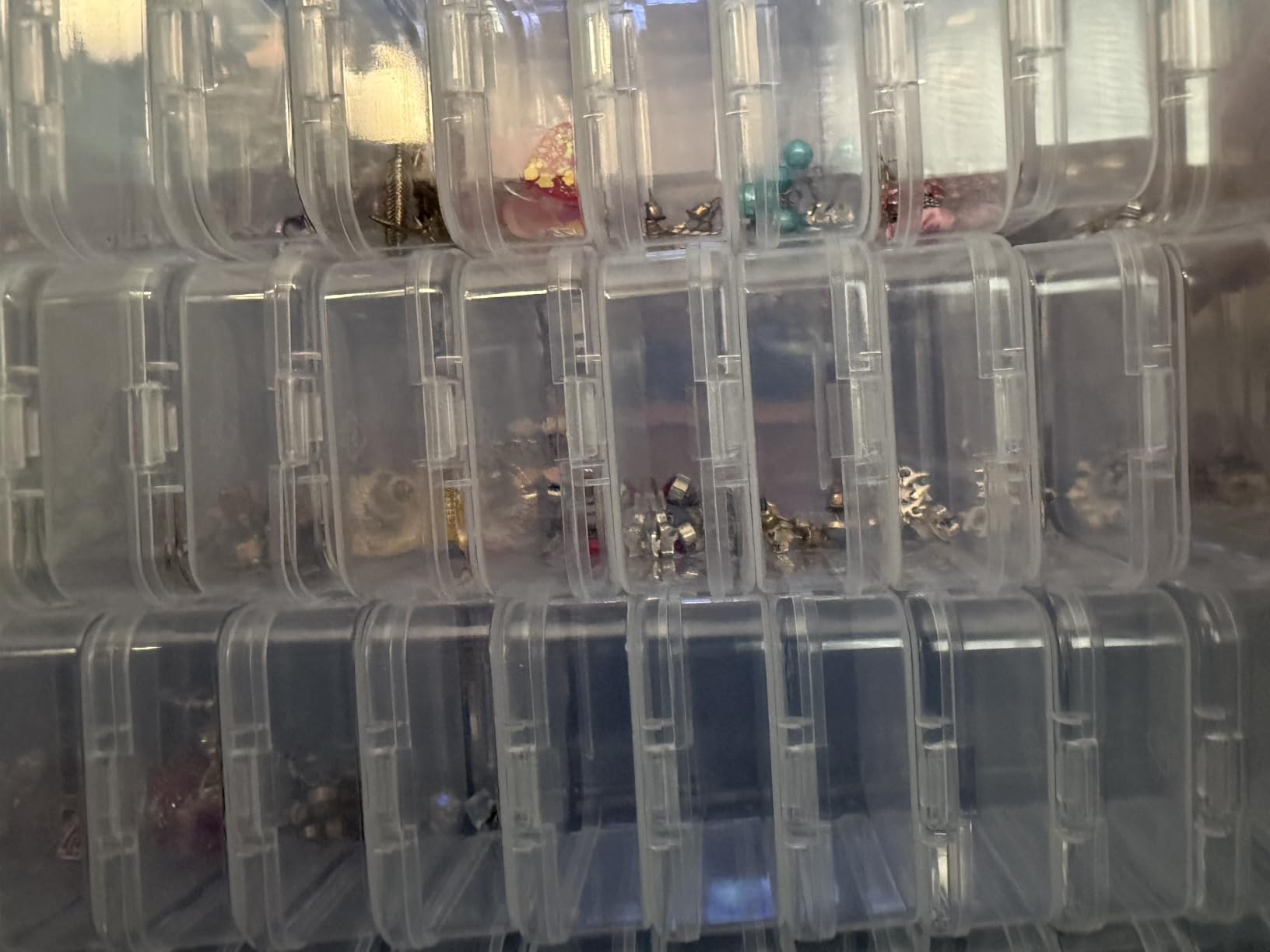 Bead Organizer Box, 30pcs Small Clear Plastic Storage Containers, Craft Storage Box Features Hinged Lid and Labels, Mini Boxes for Bracelets, Jewelry, Diamonds, Clay Beads, Screws, Seeds, Small Parts customer photo 2
