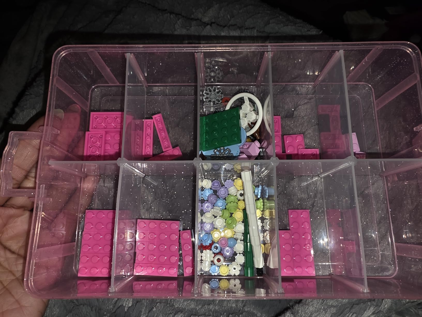 Bead Organizer 7 Tier 70 grid Stackable Craft Tackle Storage Container | Stackable 7-Tier Design, 70 Compartments, for Beads Washi Tape Toys Crafts and Sewing Supplies customer photo 2