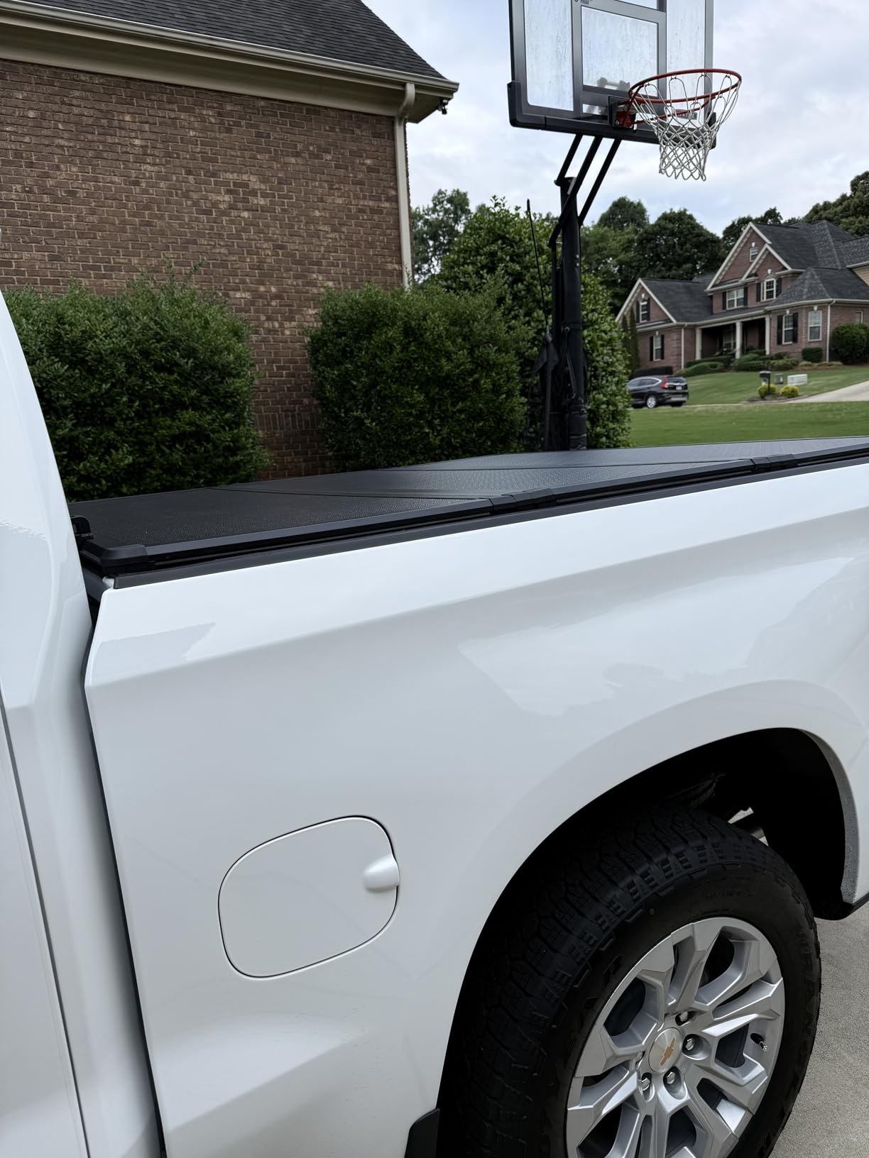 Hard Folding Truck Bed Tonneau Cover Compatiable with Chevy Silverado & GMC Sierra 1500(2007-2026) 5.8 FT Short Box(NO CarbonPro Bed), Tri Fold Style customer photo 1