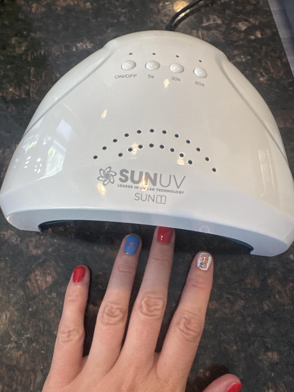 SUNUV UV Light for Gel Nails, Professional UV LED Nail Lamp SUNONE Pink | 30 LEDs Fast Curing Lamp for All Gel Nail Polishes, 3 Timers, Auto Sensor, Removable Base, Home DIY Salon Tool, Ideal Gift customer photo 1