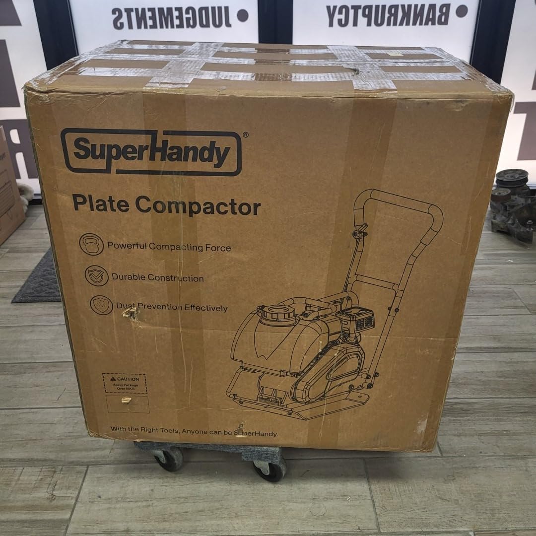 SuperHandy Plate Compactor with 7HP Gas Engine - 4200 lbs Force, 20 x 15 in. Steel Plate, 12 in. Depth Tamper for Soil, Gravel, Asphalt, Landscaping, Sidewalks, Patios (Water Tank) customer photo 1