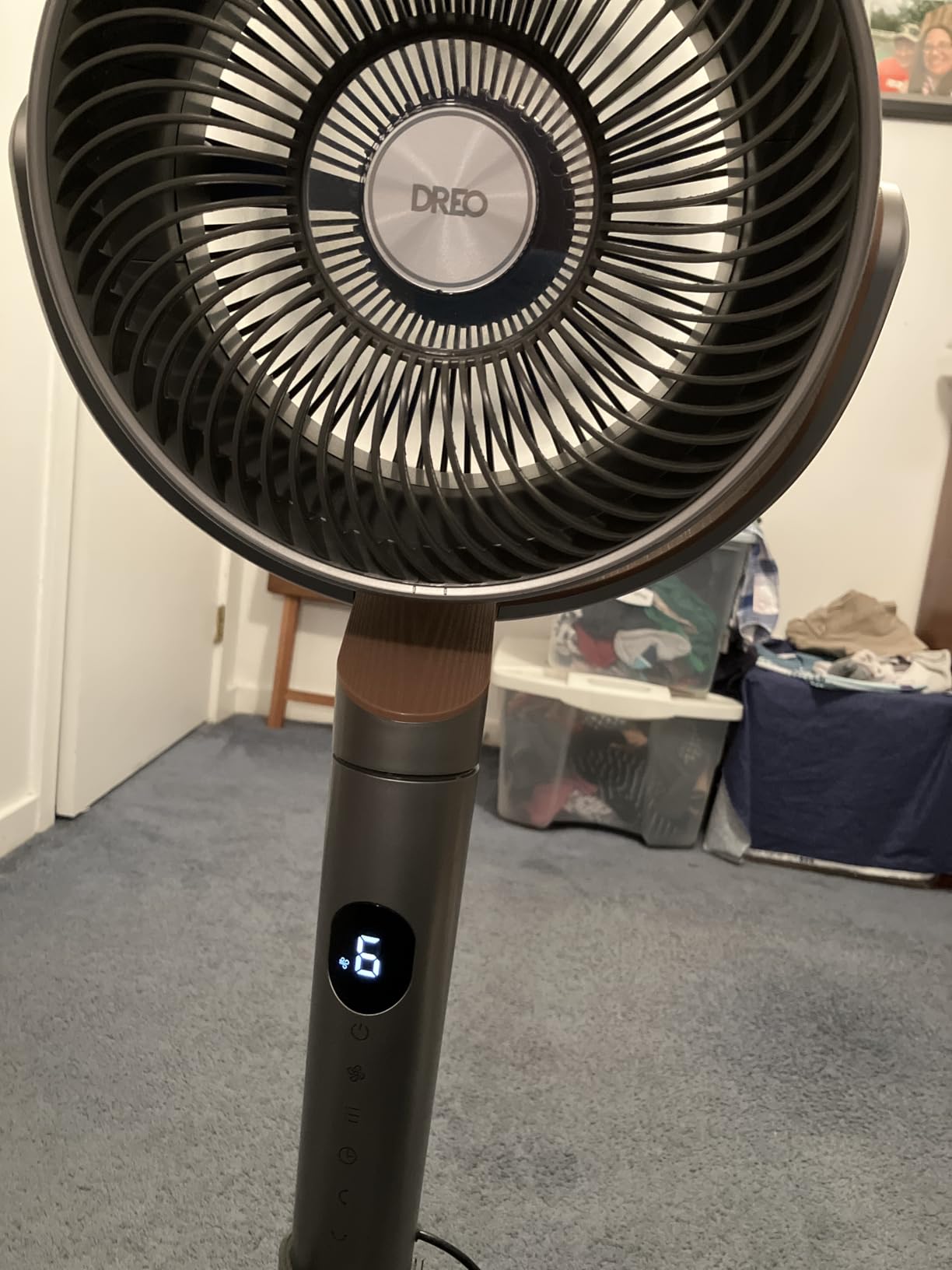 DREO Fan for Bedroom, 120°+120°Omni-directional Oscillating Fan, 90ft, DC Motor, 20 dB Quiet Standing Pedestal Fans, 8 Speeds, 3 Modes Circulator with Remote, 35-40