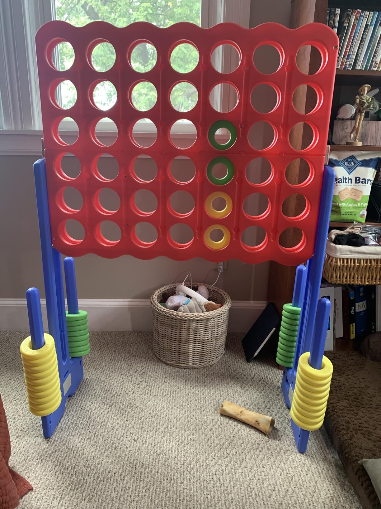 SDADI Jumbo 4 in a Row Game, 4-to-Score Giant Game Set with Adjustable Height (2.5-3.5 FT) for Kids & Adults, Indoor/Outdoor Connect Game with Quick-Release Slider, Perfect for Family and Party Games customer photo 1