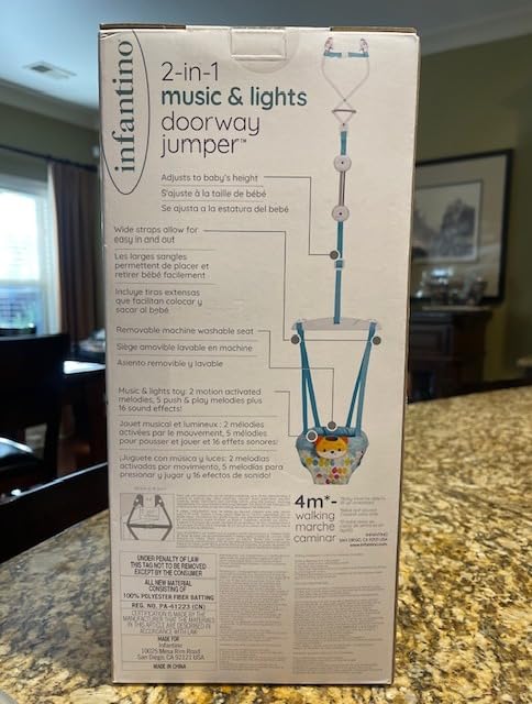 Infantino 2-in-1 Music & Lights Fox Doorway Jumper, 4+ Months customer photo 2