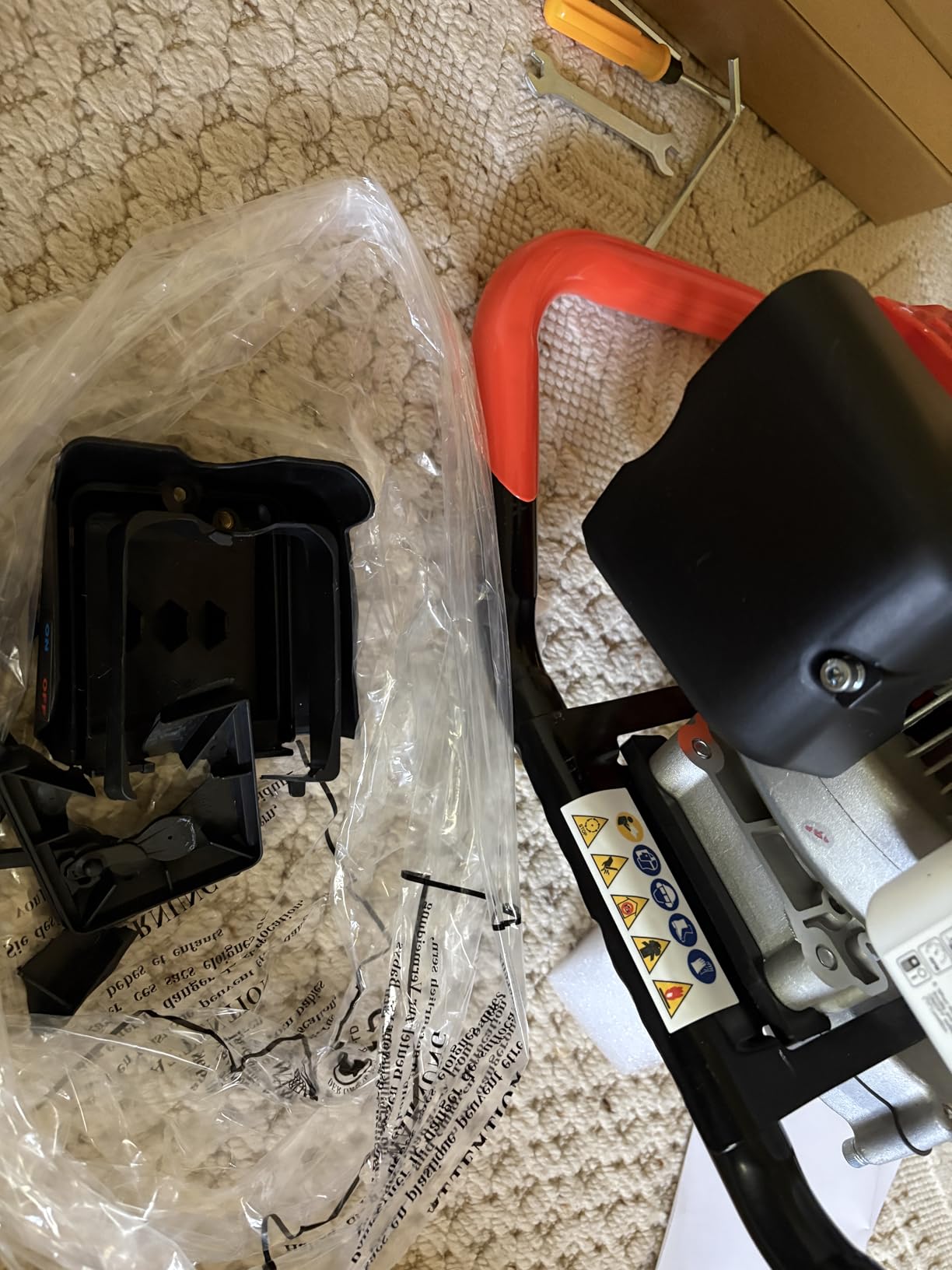 62CC Newly Upgraded Post Hole Digger Gas Powered, 2 Stroke Auger Post Hole Digger with 2 Drill Bits (6